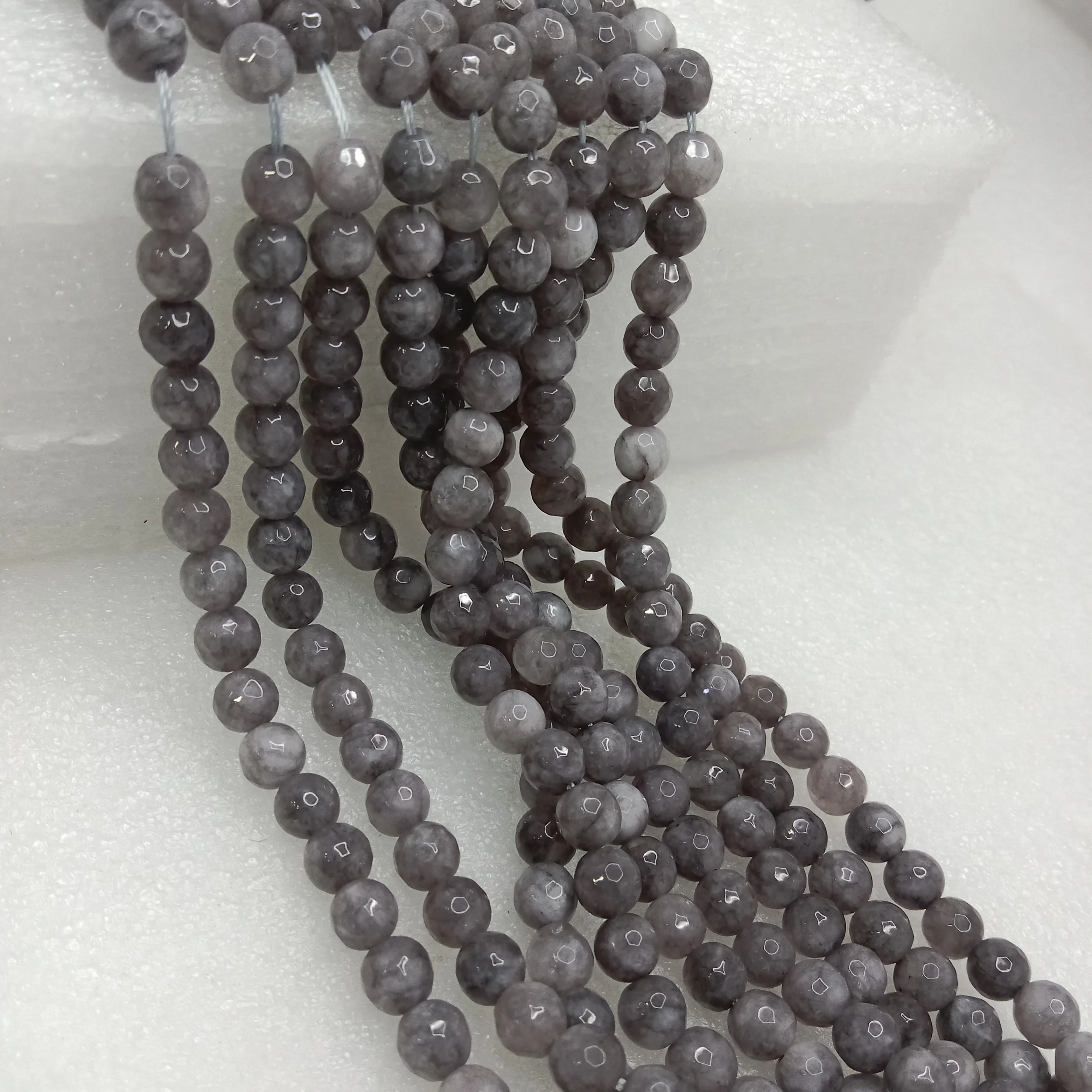 Dark grey High Quality agate Round Beads 6mm 1 string(60pcs