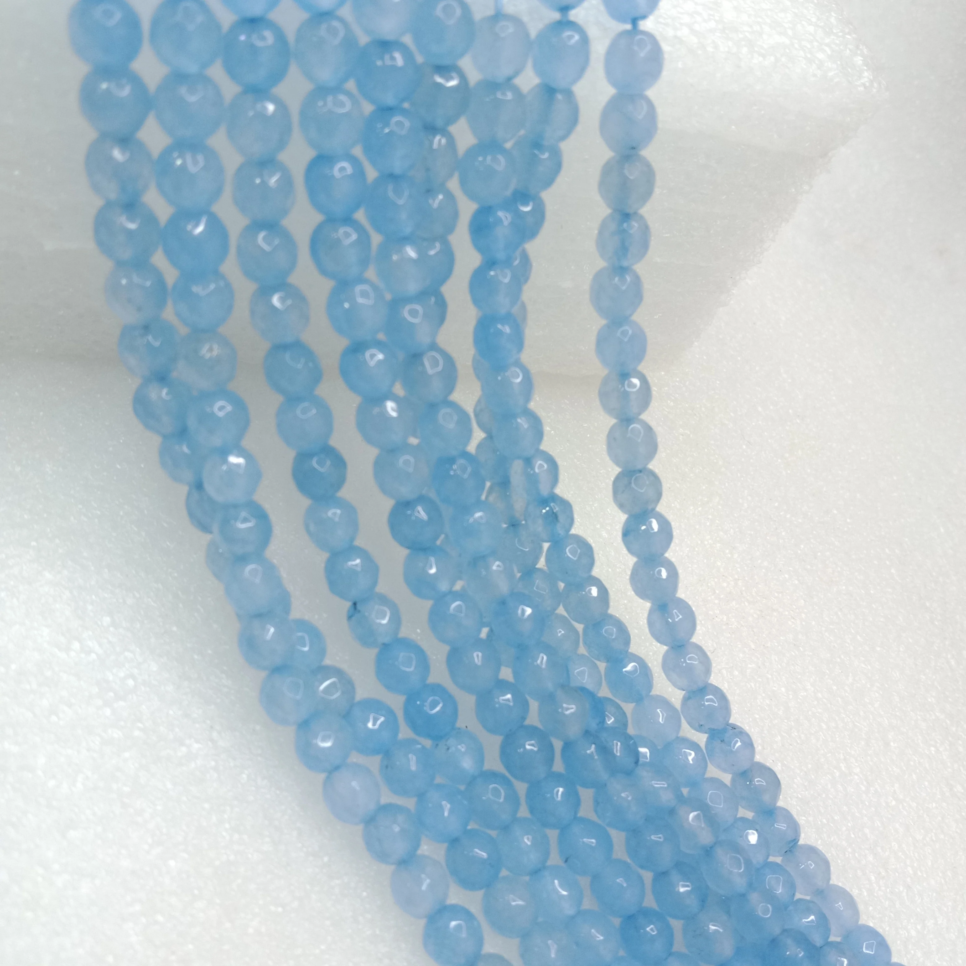 Light blue High Quality agate Round Beads 6mm 1 string(60pcs
