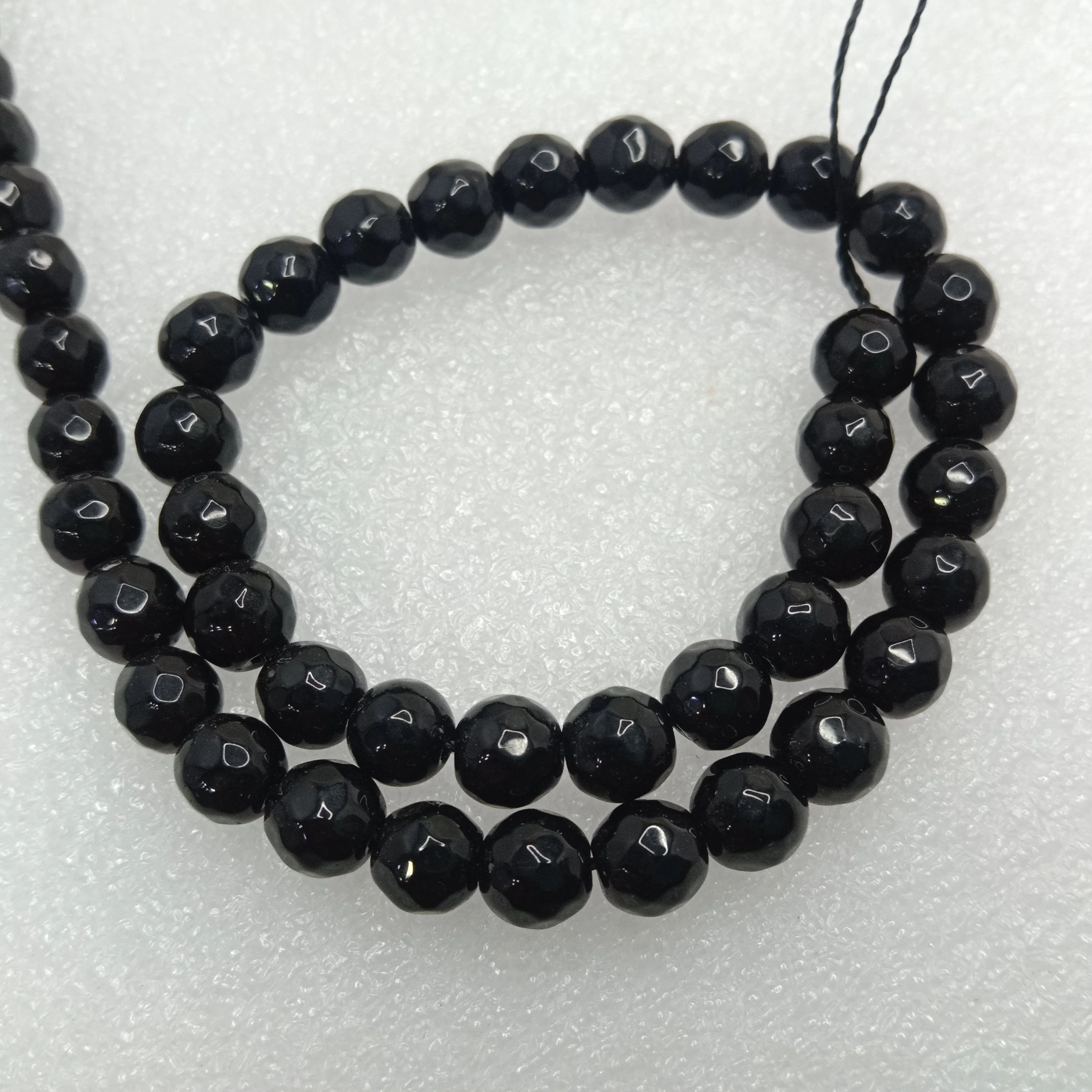 Black High Quality agate Round Beads 6mm 1 string(60pcs)