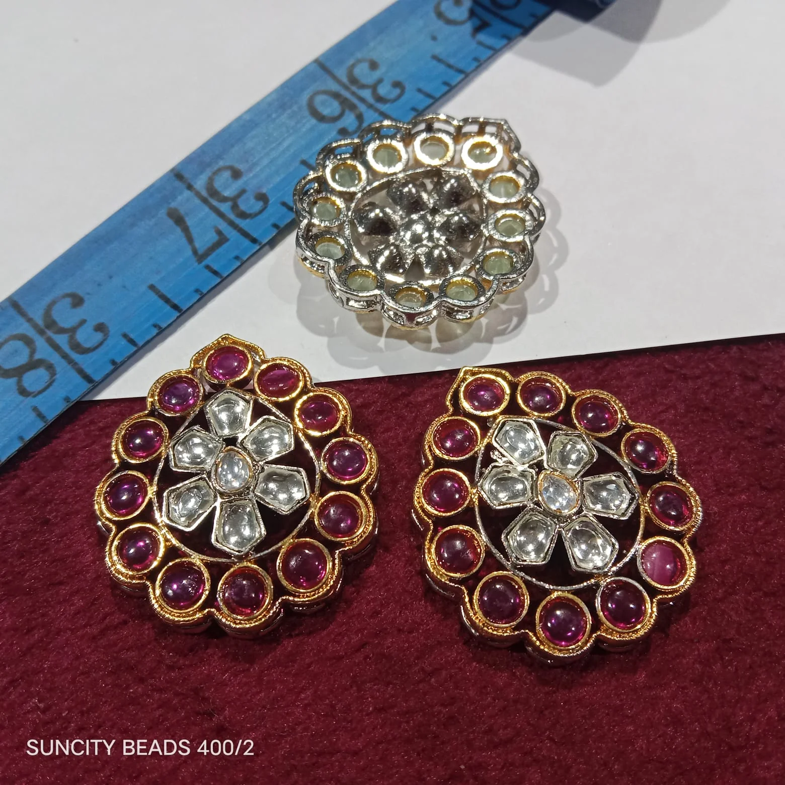 Pink dropshape (2pcs)high quality AD connectors(5cm)