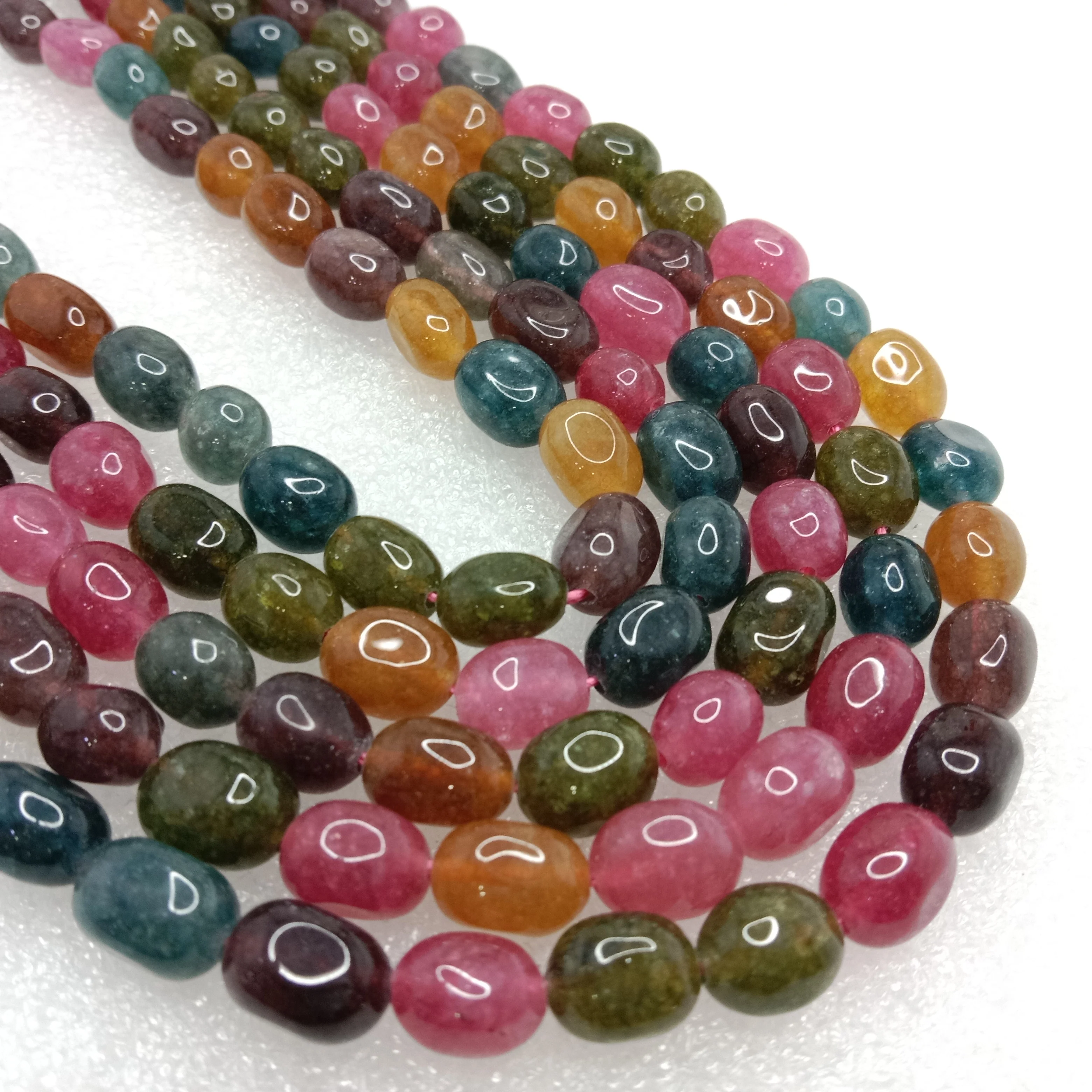 Multi colour High quality tumble duldul stone beads 1 string