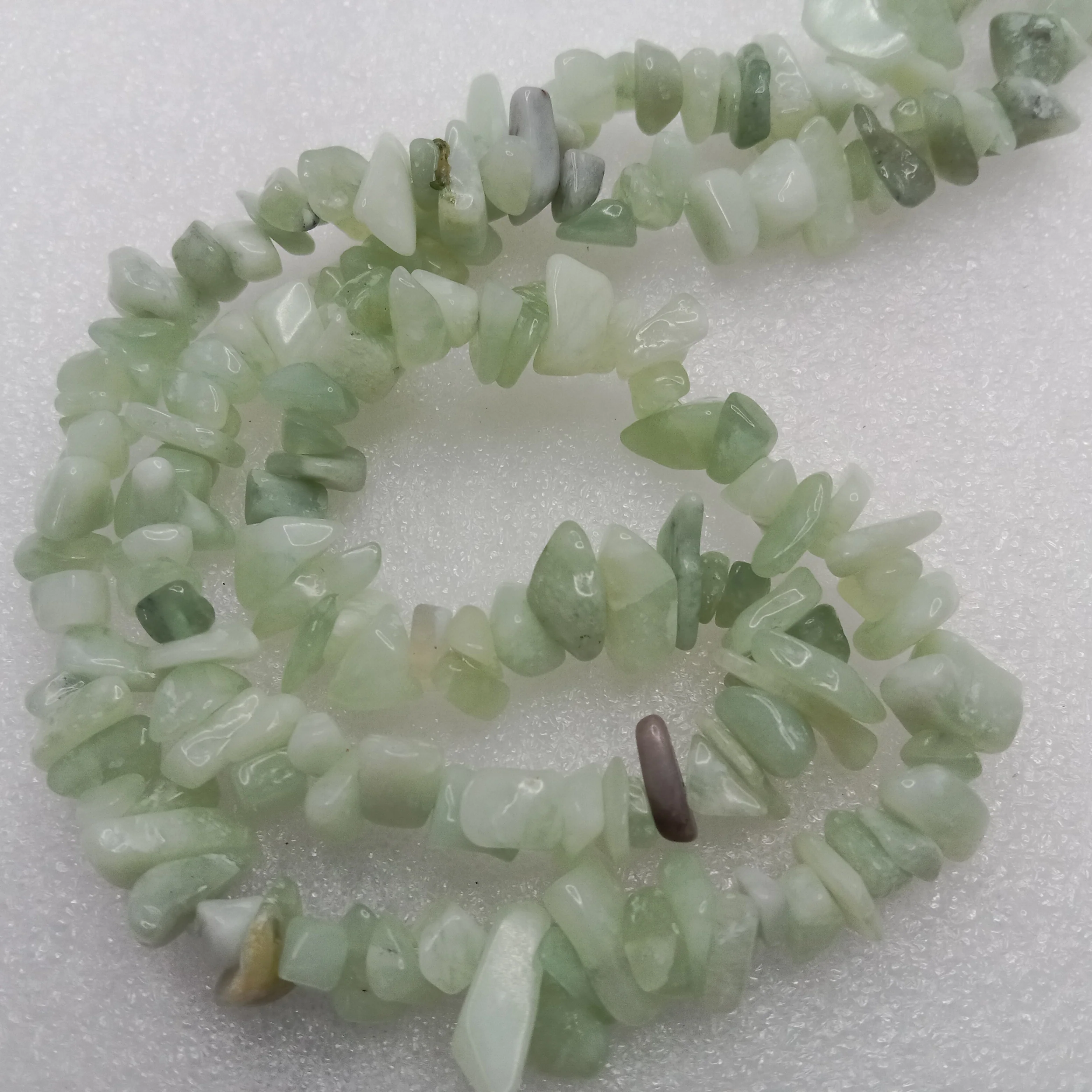 Green aventurine Uncut stone beads 1 string