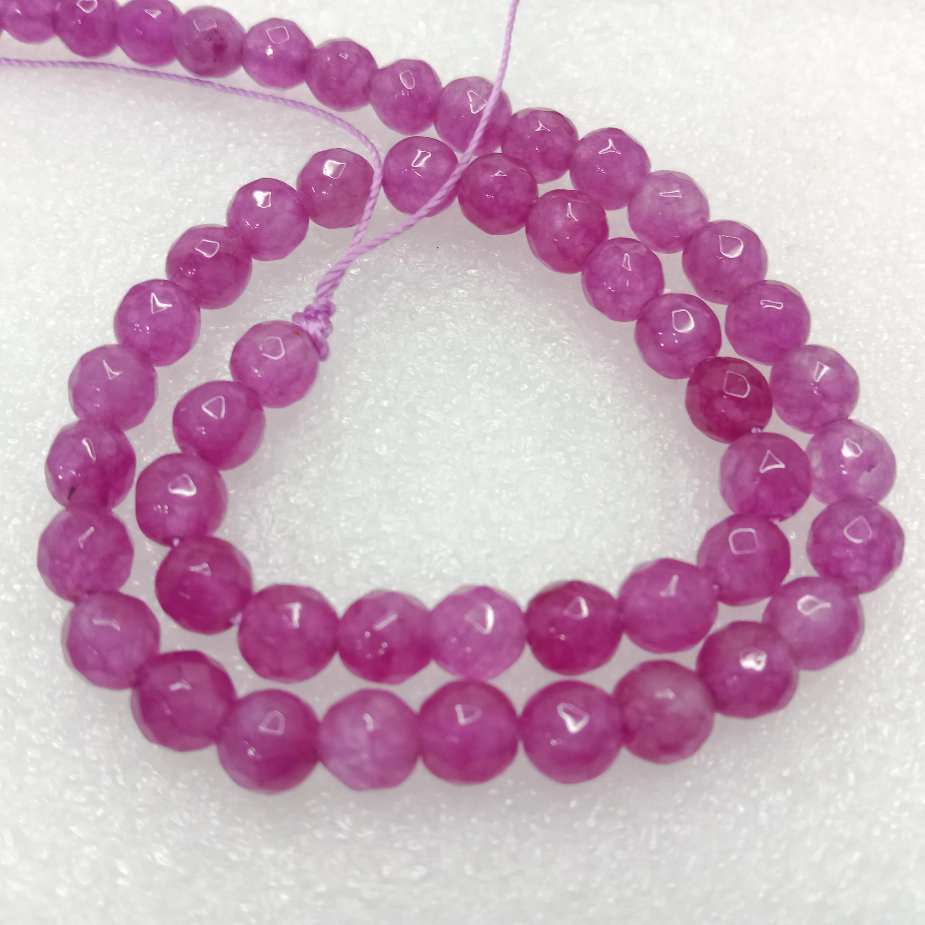 Light Purple High Quality agate Round Beads 6mm 1 string(60pcs)