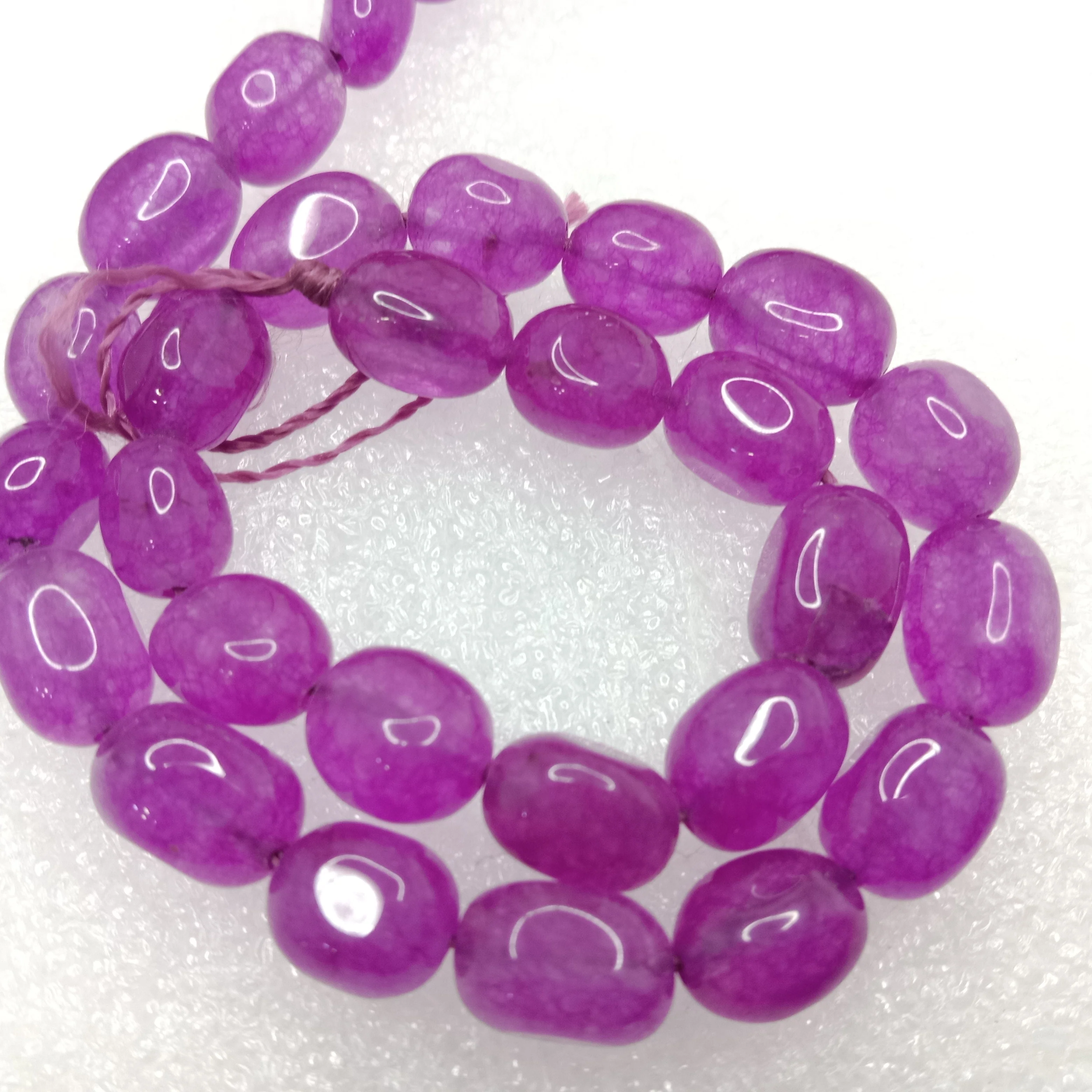 Light Purple High quality tumble stone beads 1 string