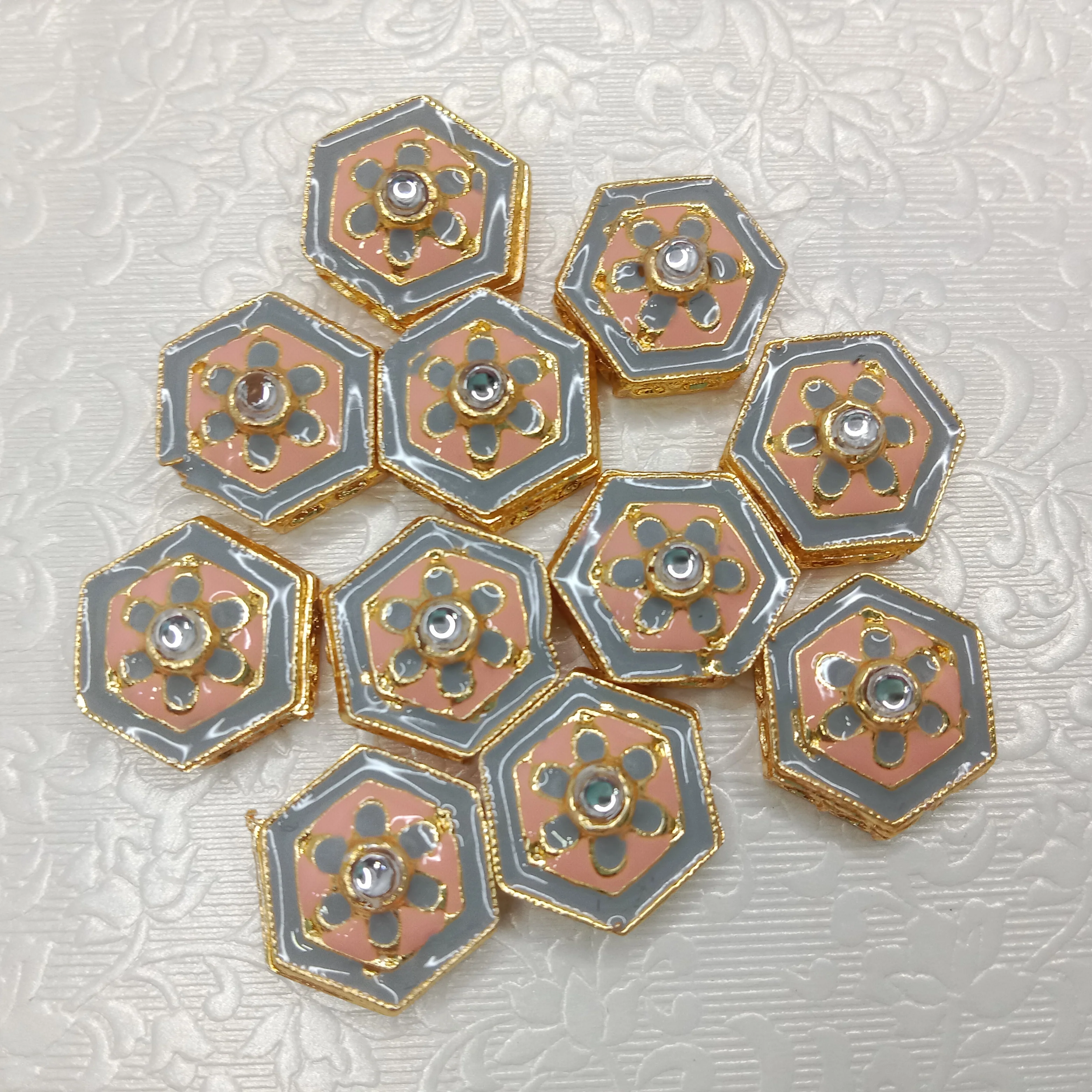 Meenakari kundan connectors 20pcs