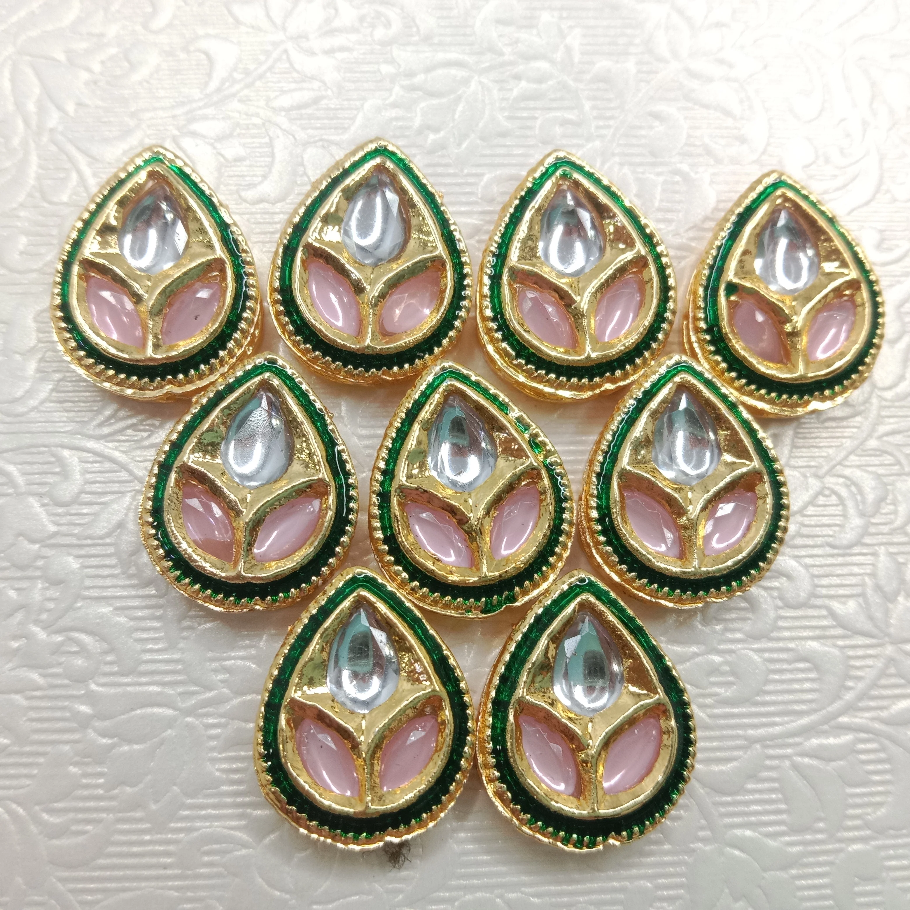 Meenakari kundan connectors  20pcs