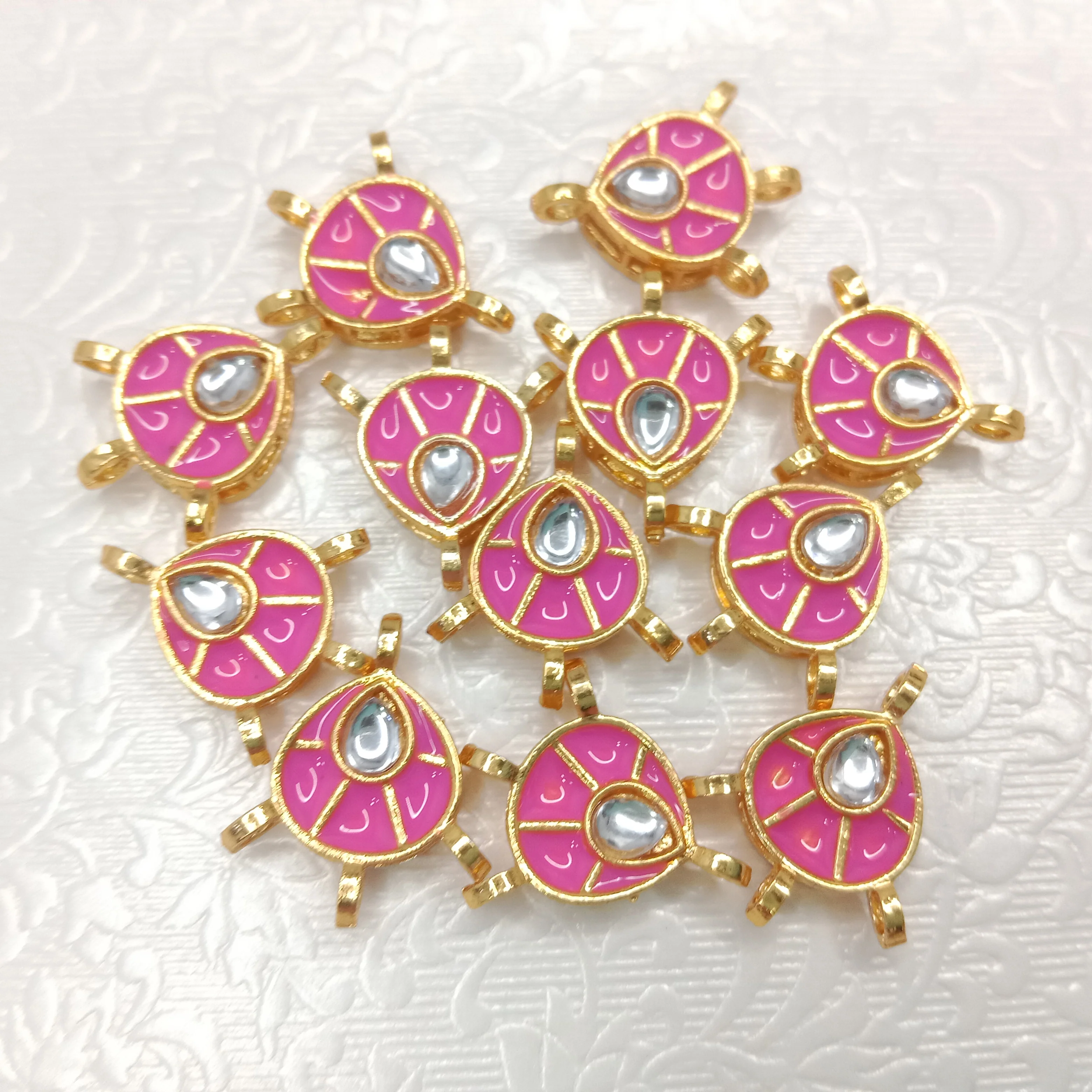 Meenakari kundan connectors 20pcs