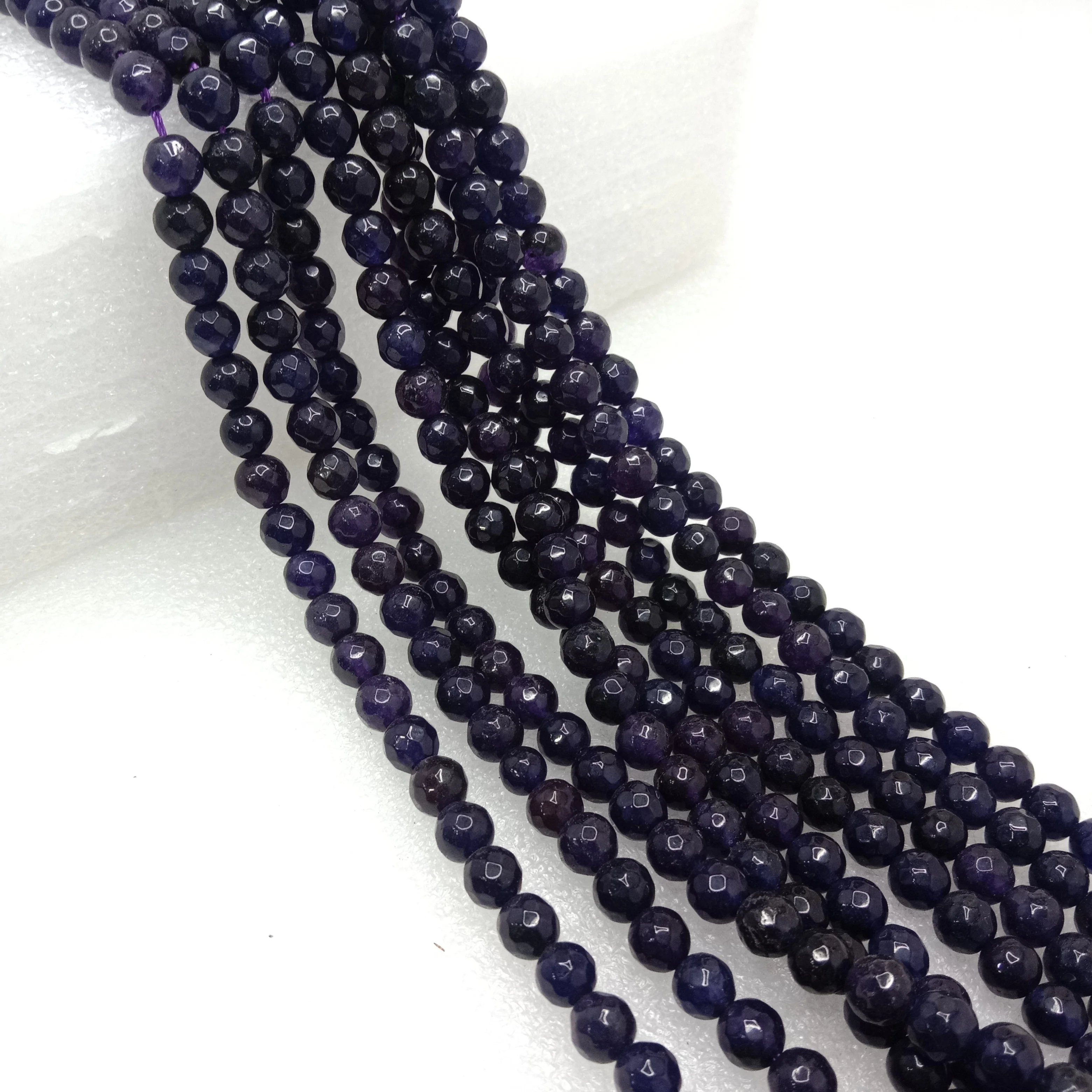 Dark sheded Purple High Quality agate Round Beads 6mm 1 string(60pcs)