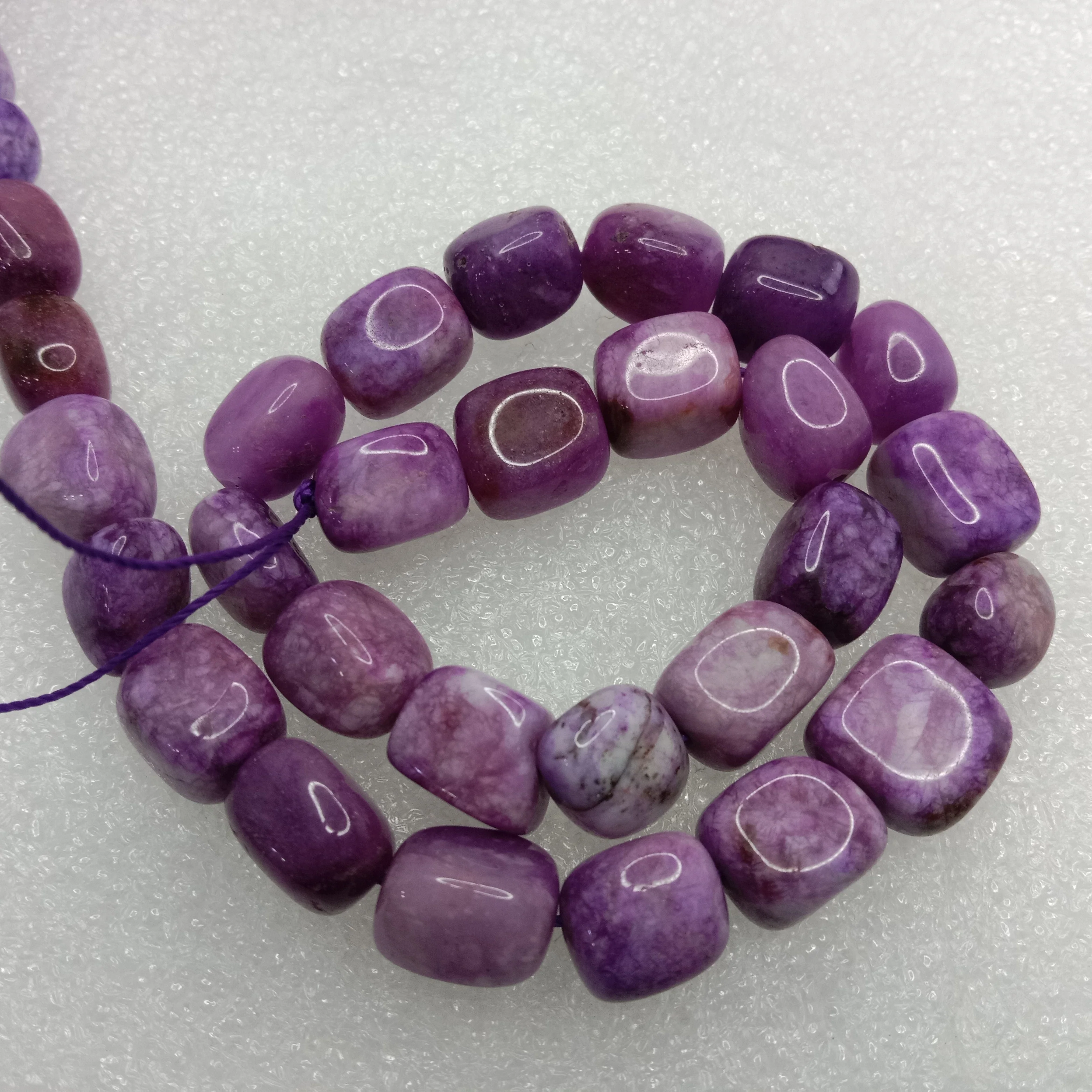 Purple muscovite emeytist High quality tumble stone beads 1 string