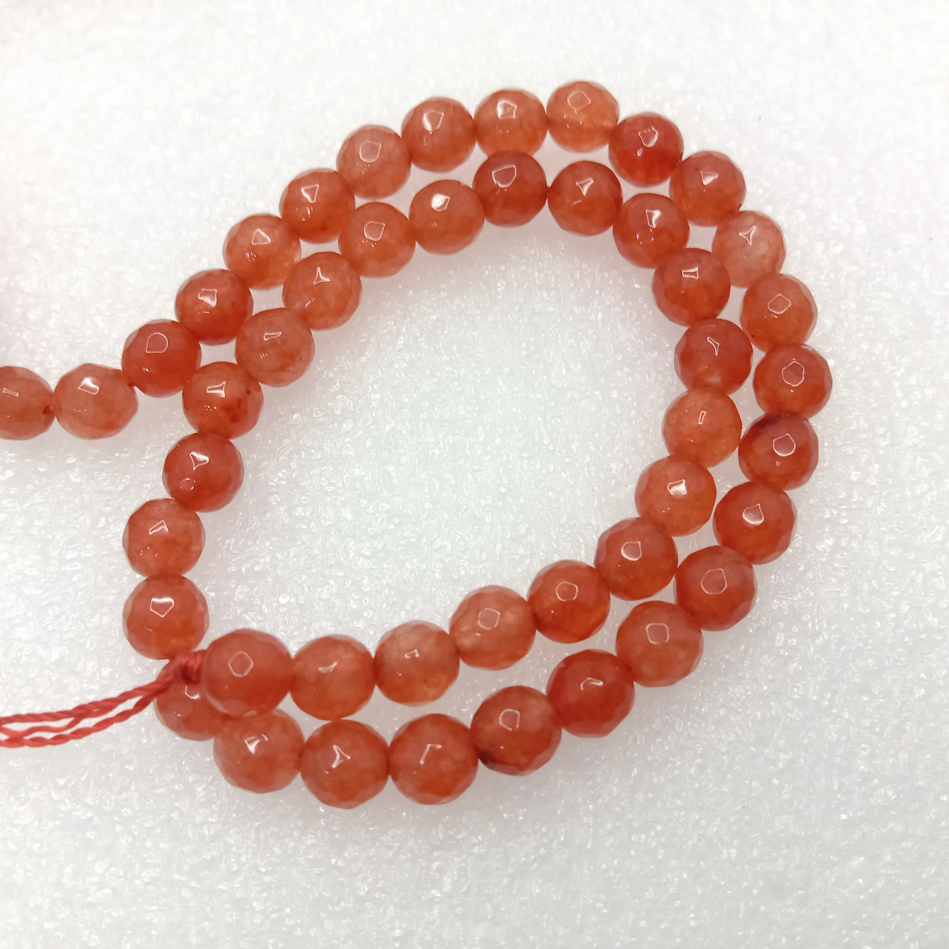 Orange High Quality agate Round Beads 6mm 1 string(60pcs)