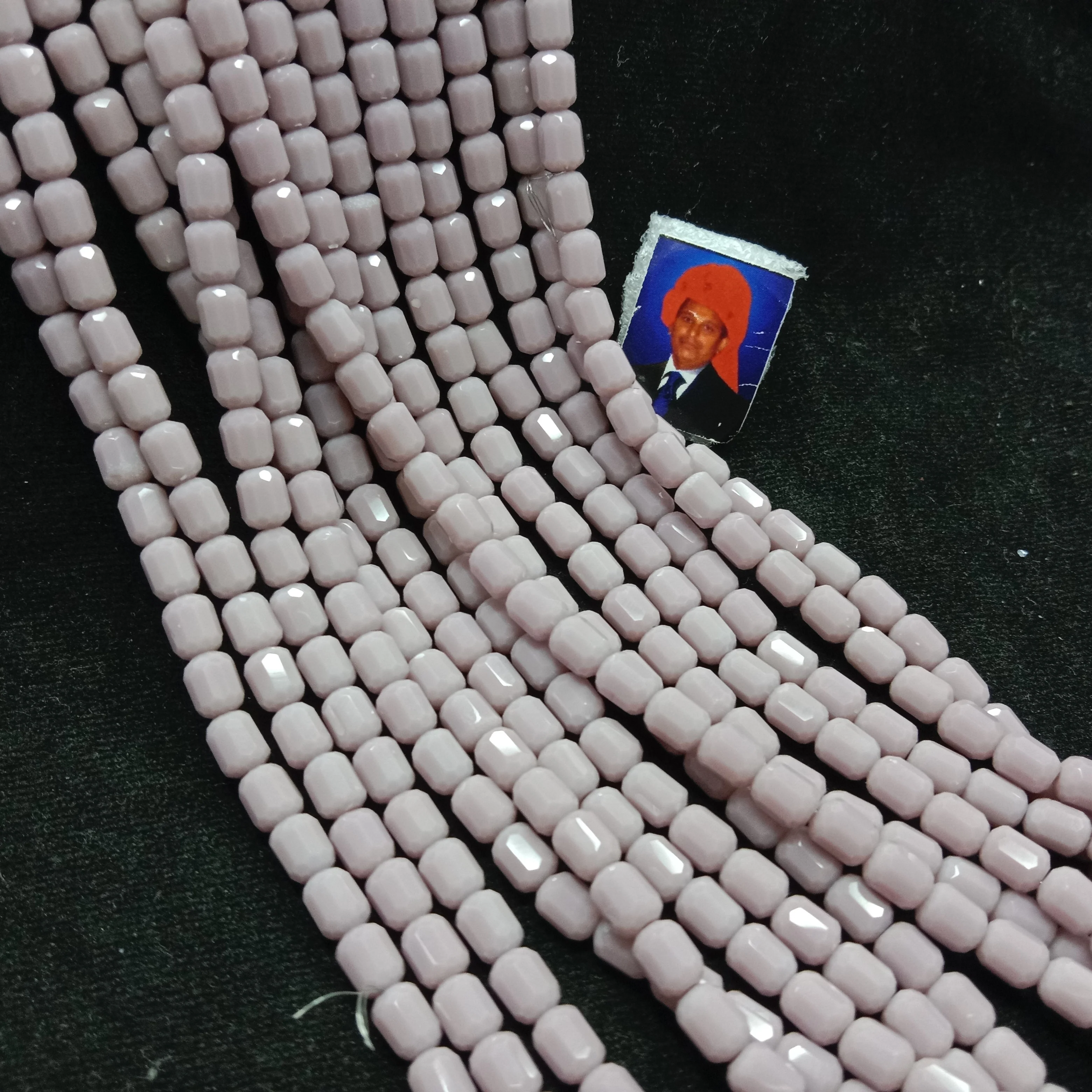 high quality light purple cylinder shape crystal beads 5x5mm 1 string