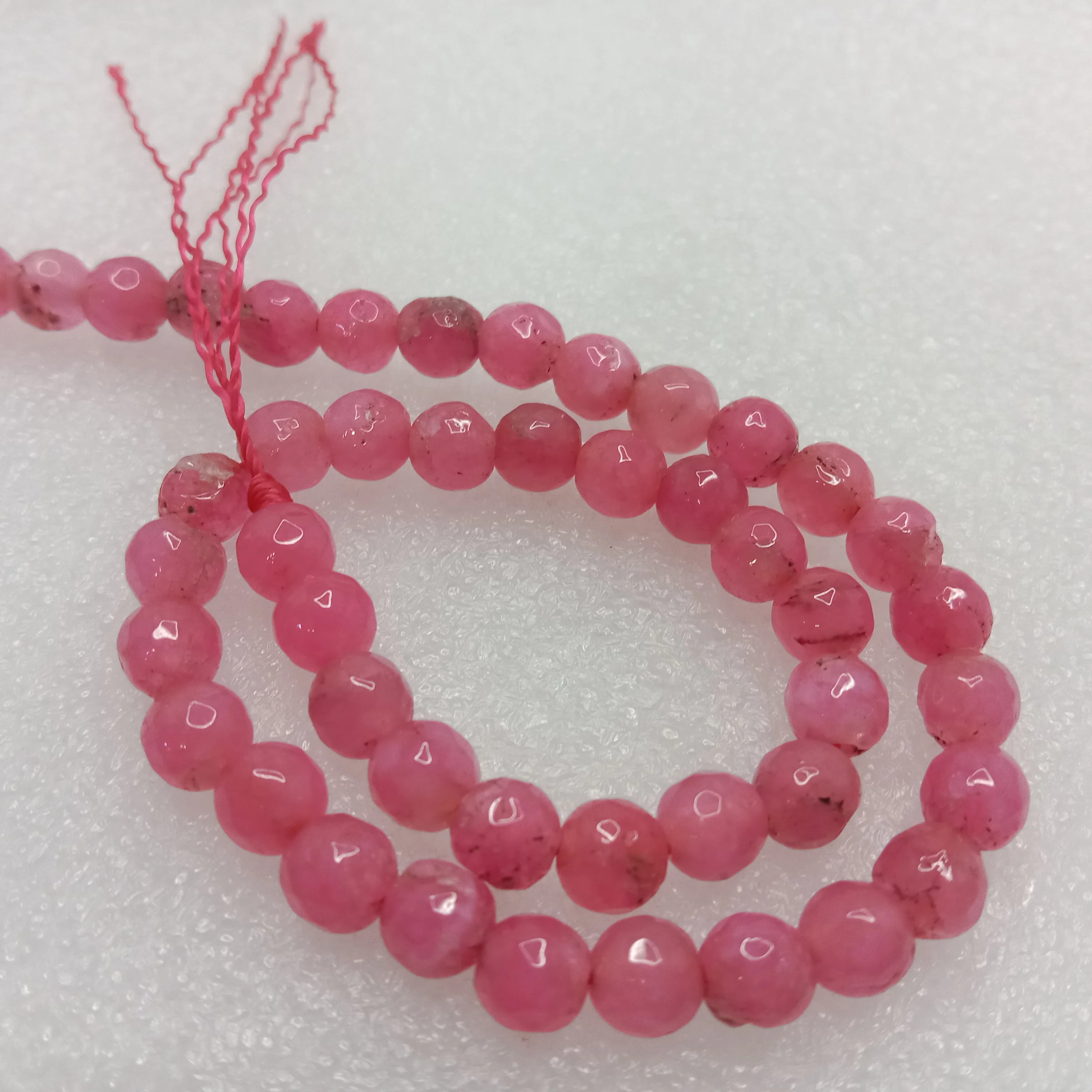 Light pinkHigh Quality agate Round Beads 6mm 1 string(60pcs)