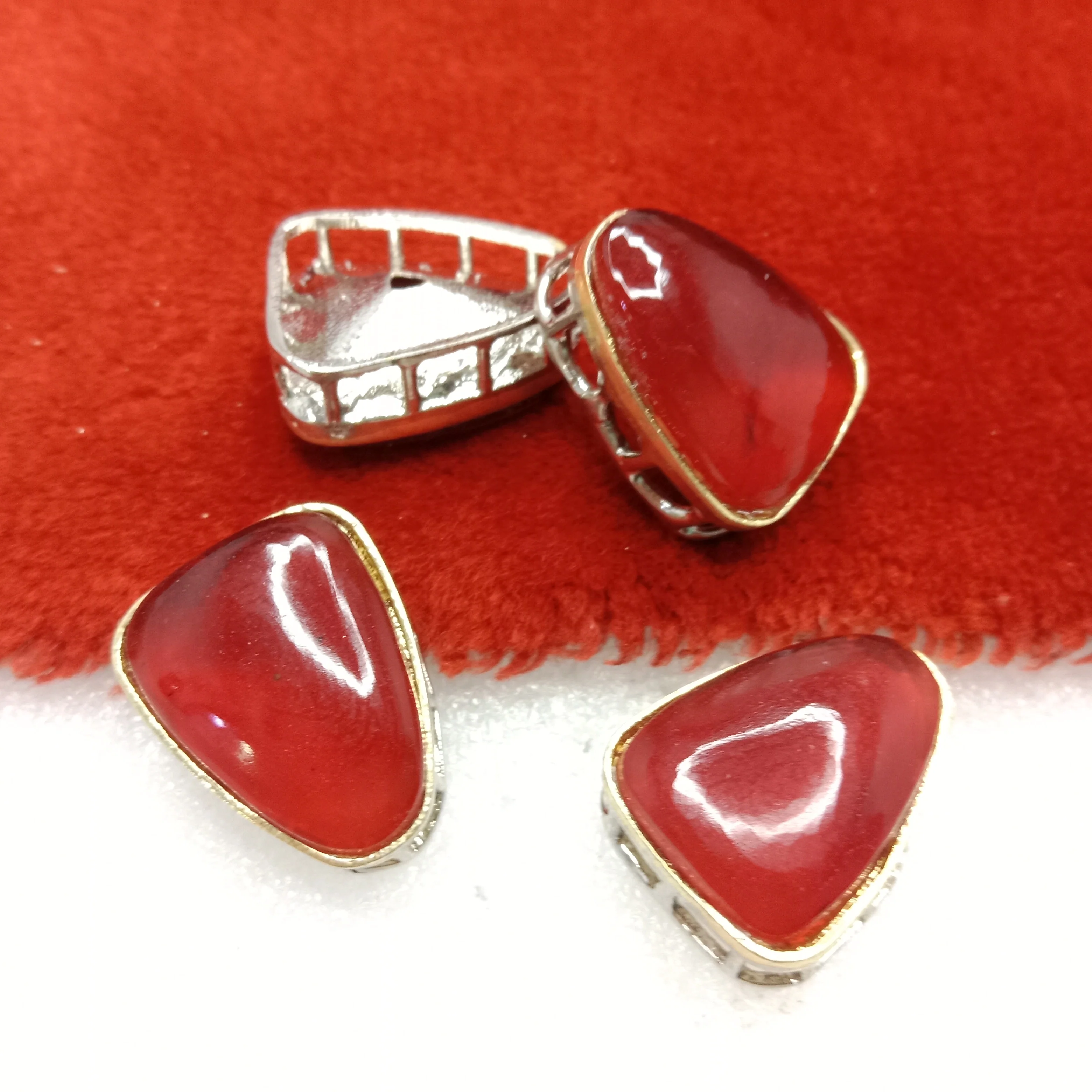 Red drop shape (4pcs)high quality connectors(26mm)