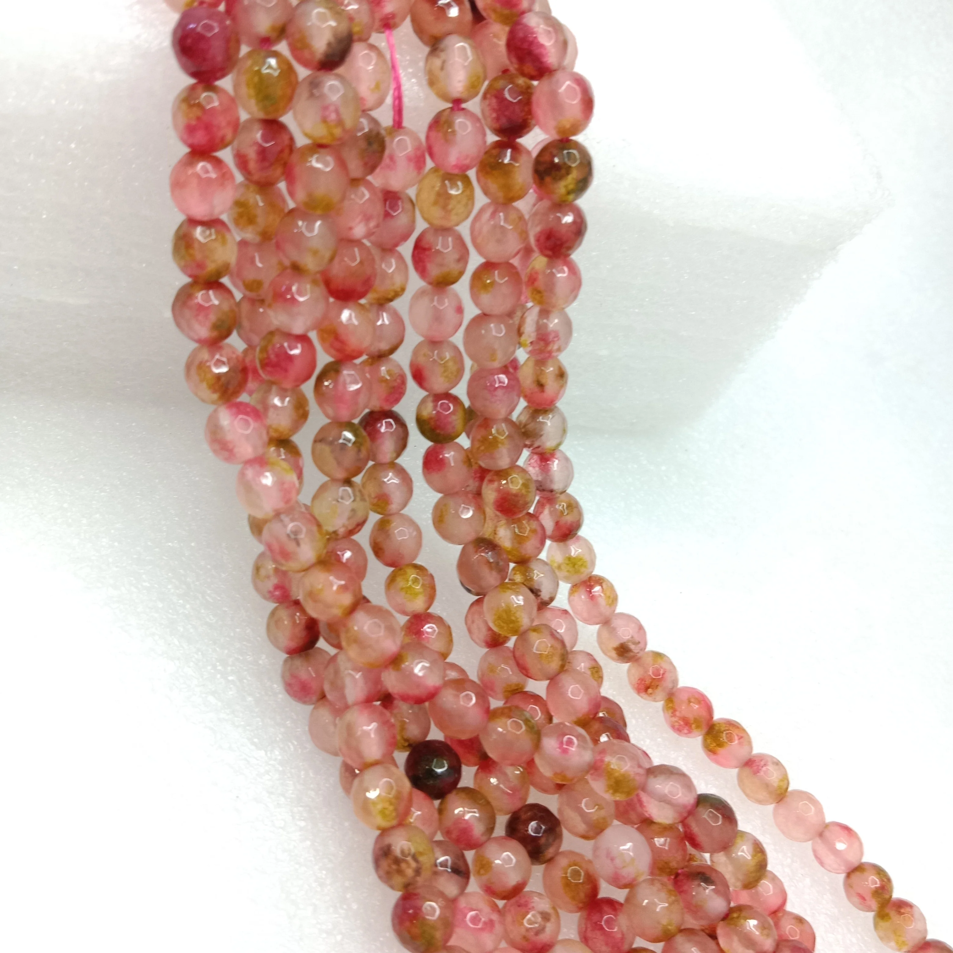 Light shaded carrot pink High Quality agate Round Beads 6mm 1 string(60pcs)