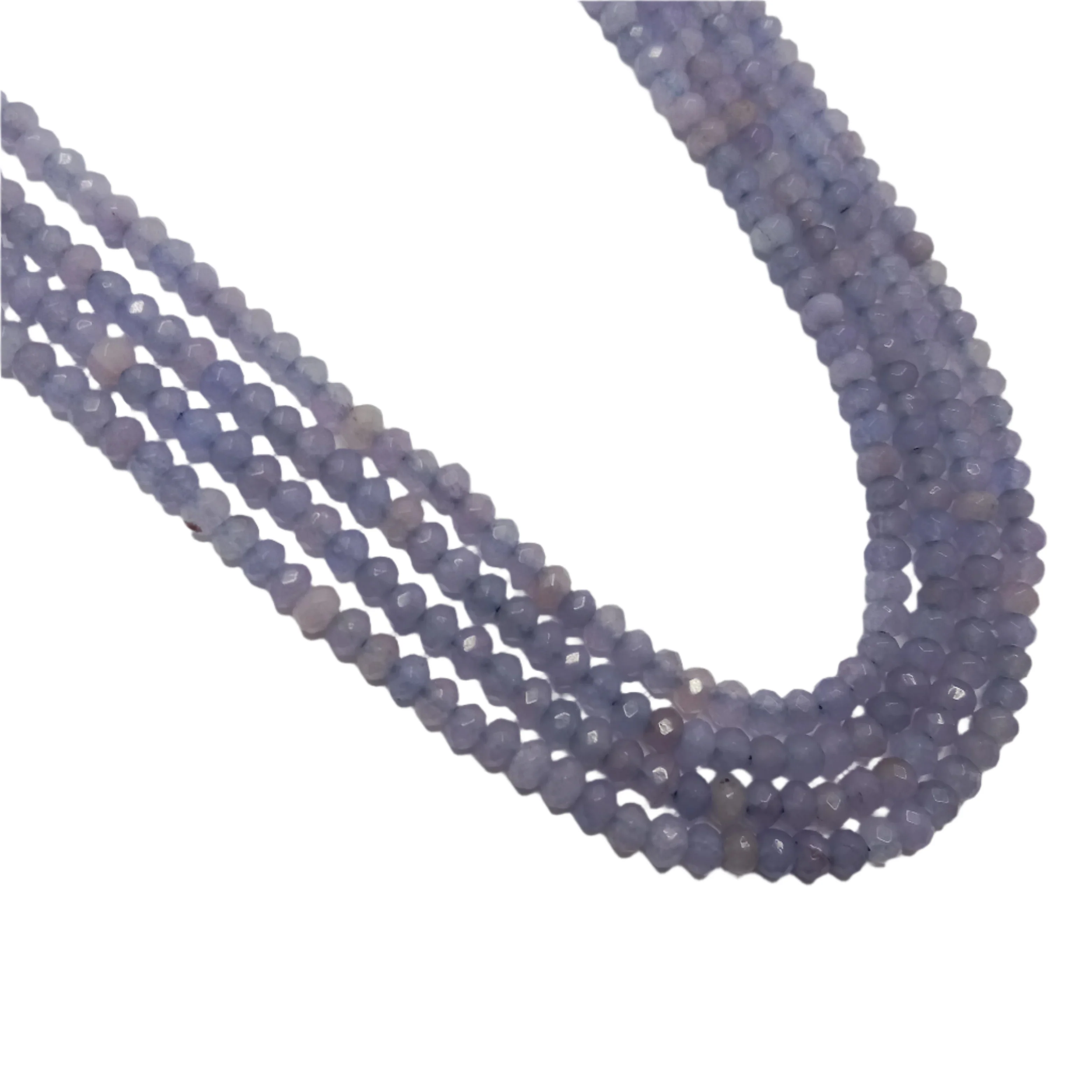 Light purple High Quality agate Rondell Beads