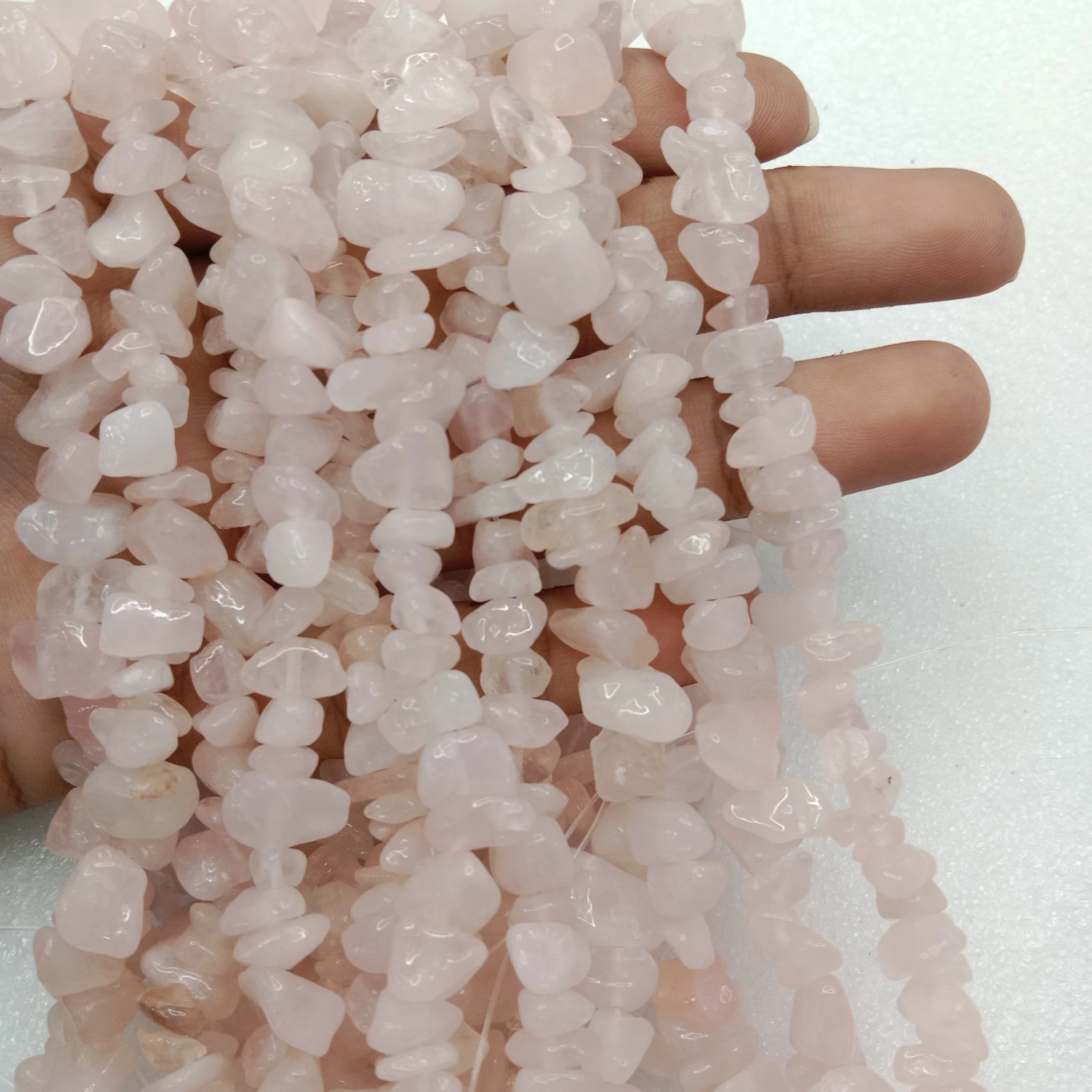 Rose cut Uncut stone beads 1 string