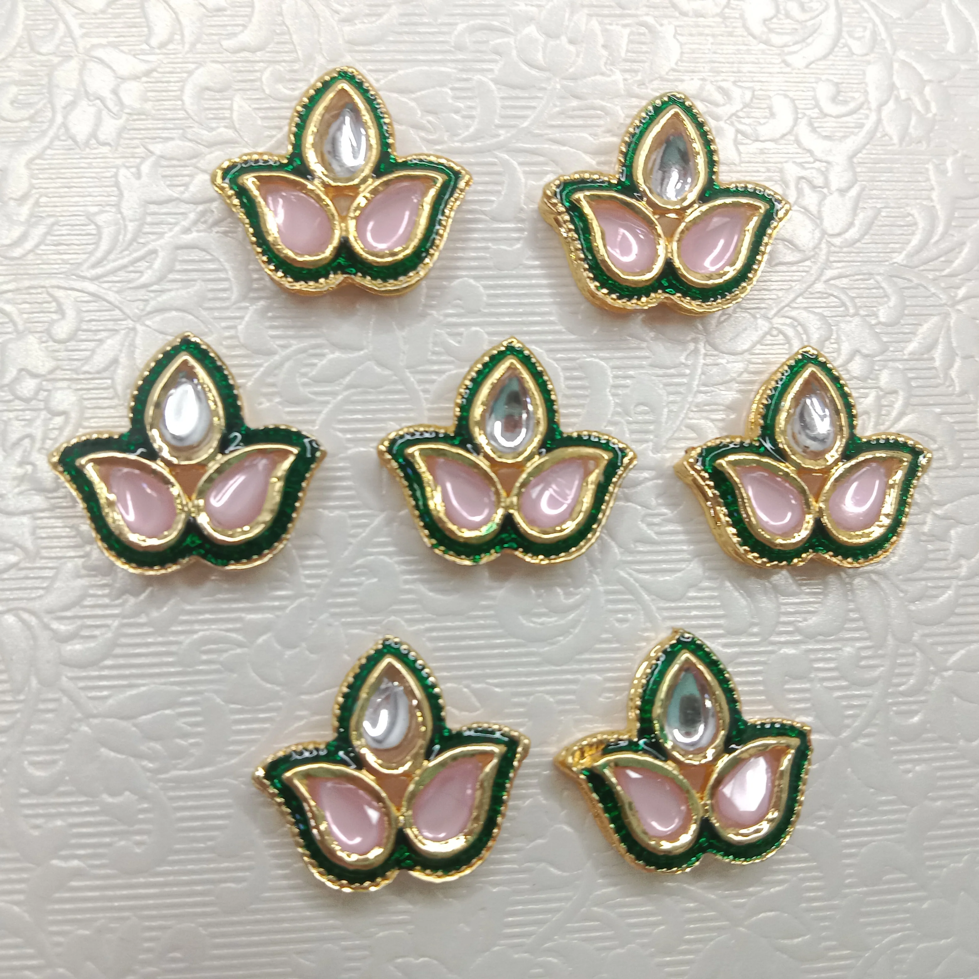 Meenakari kundan connectors 20pcs