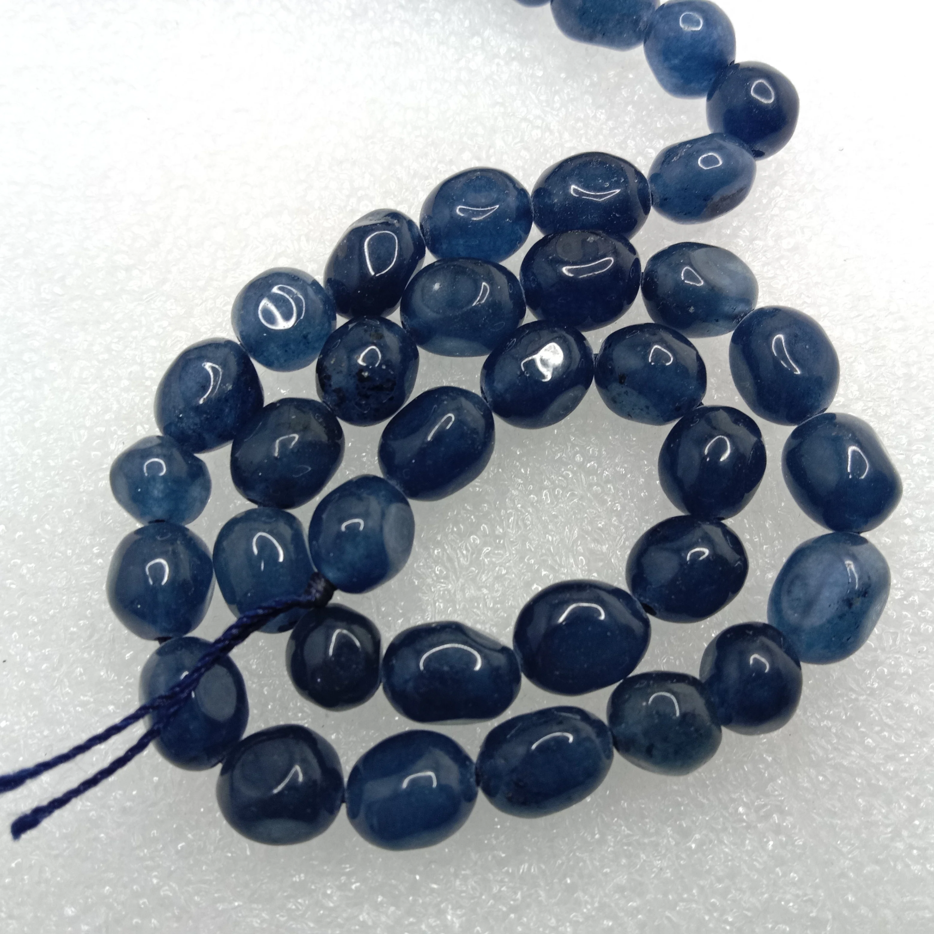 Dark blue High quality tumble stone beads 1 string(8x11mm)