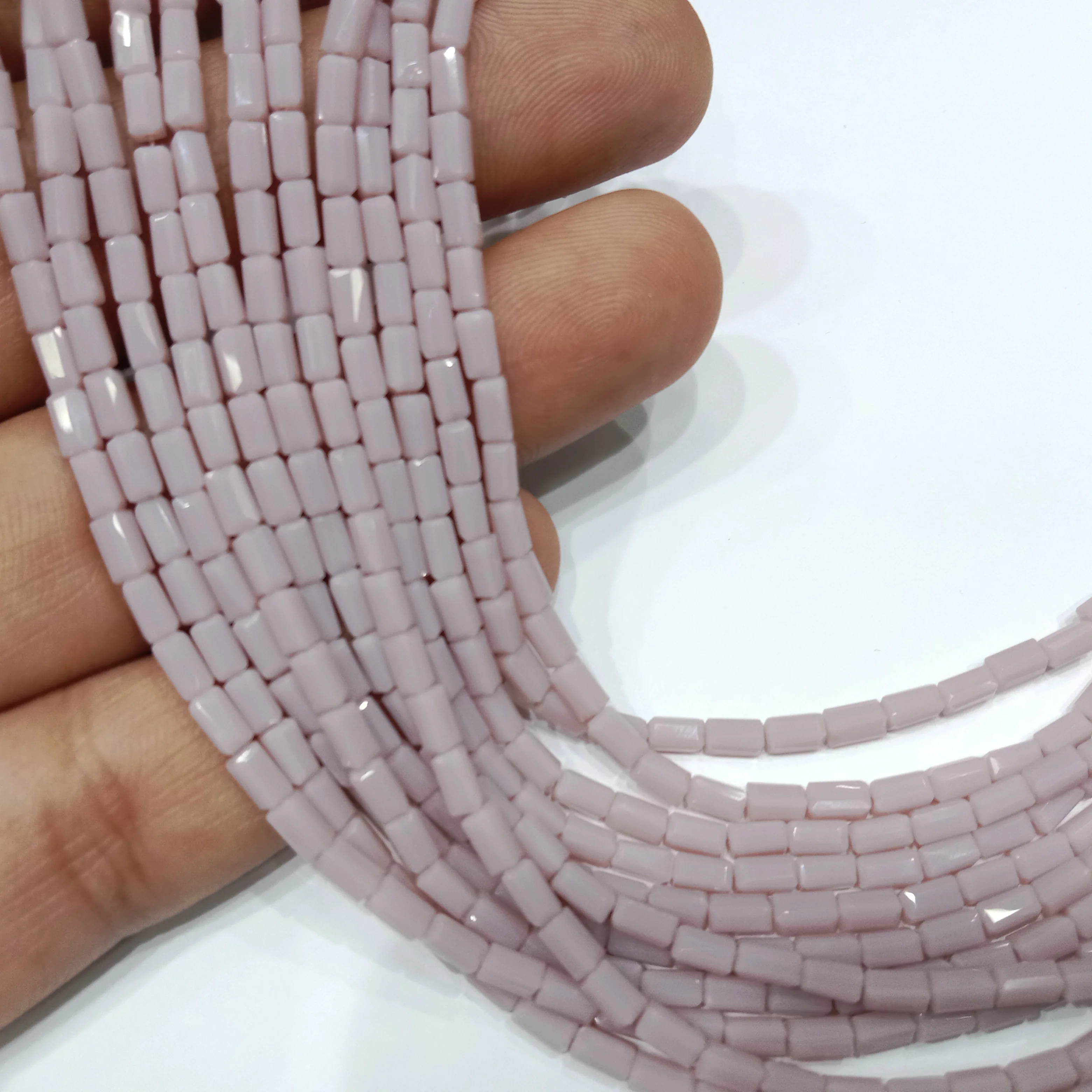 high quality purple Retargel shape crystal beads 3x6mm 1 string