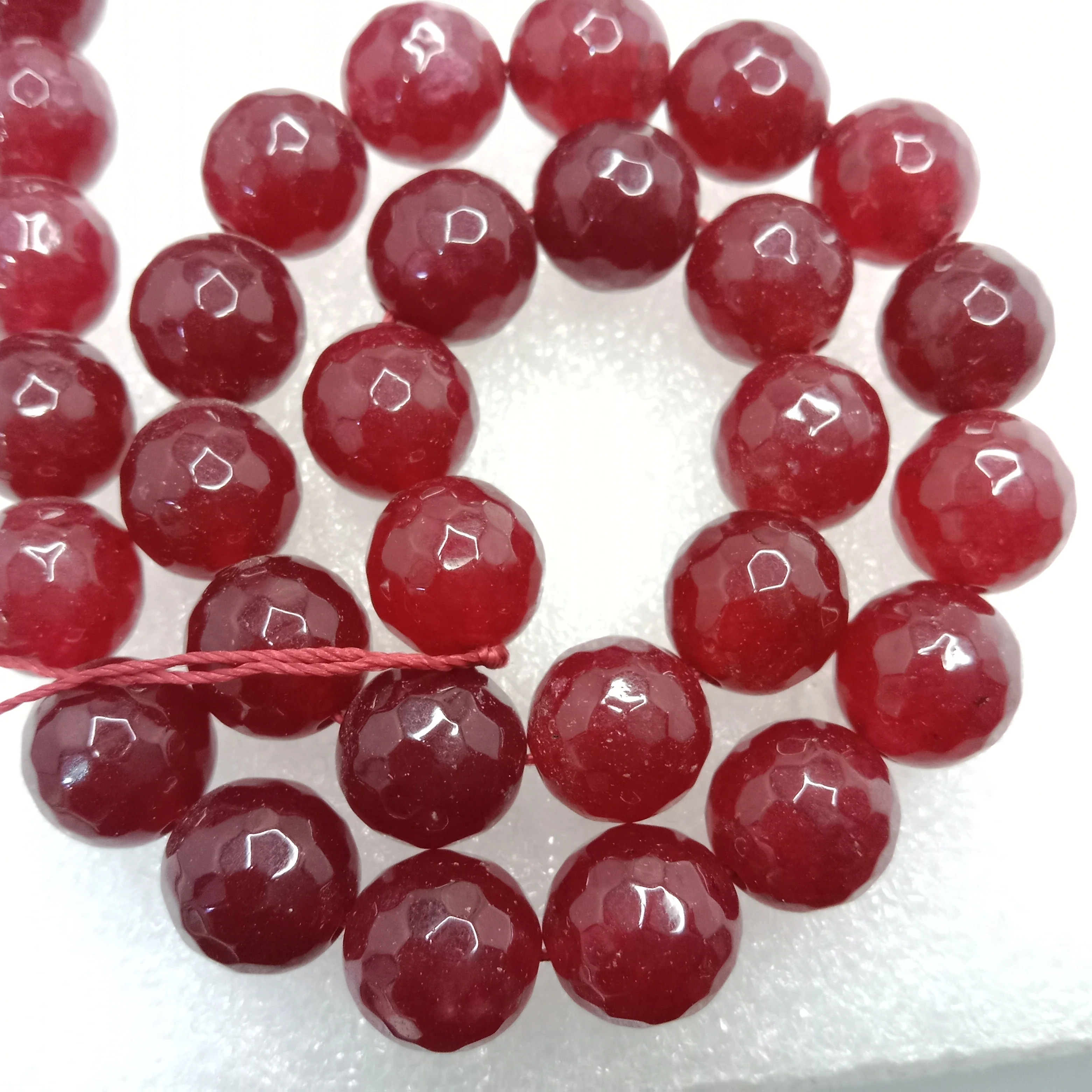 Ruby High Quality agate  Beads 12mm 1 string