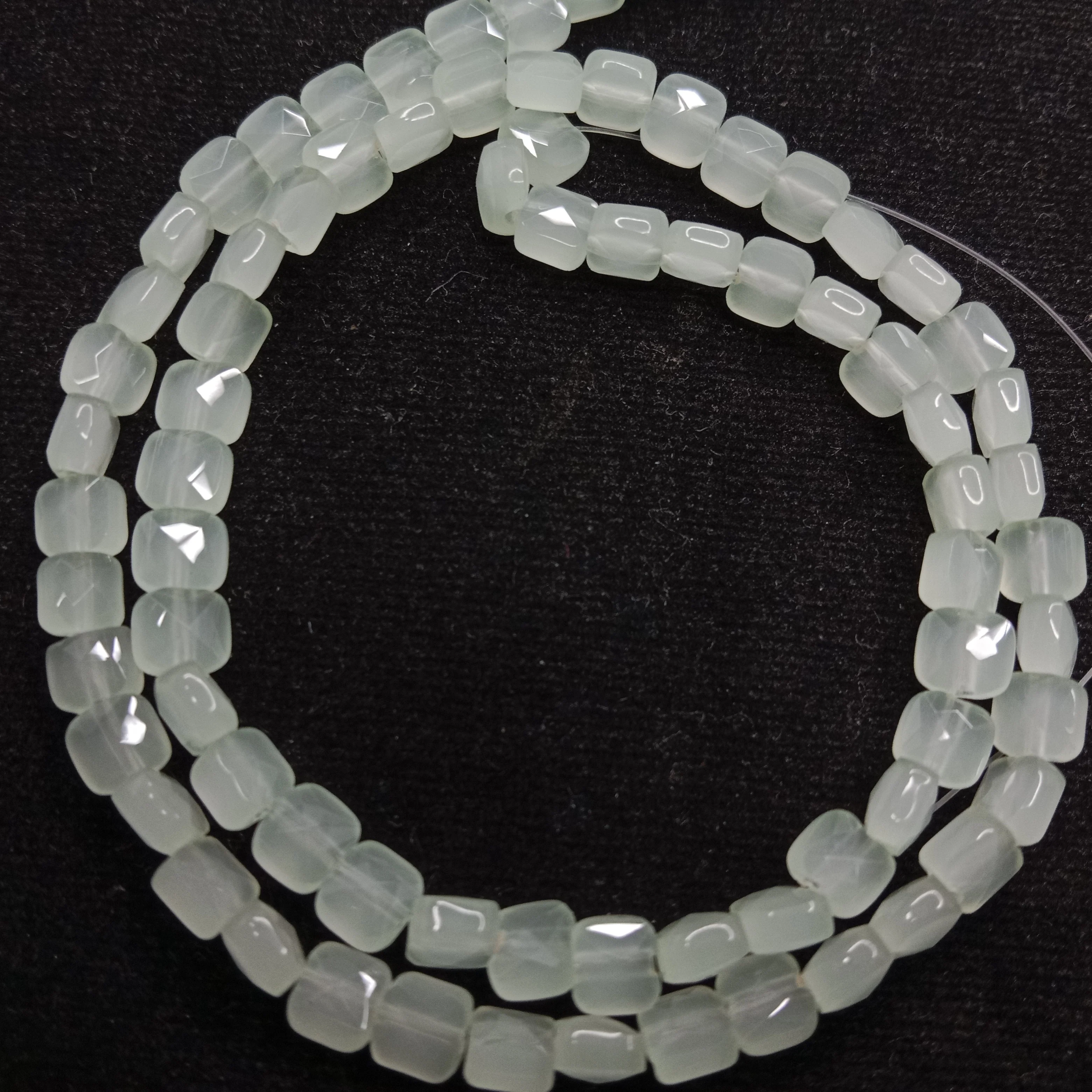 high quality mint flat square shape crystal beads 5x5mm 1 string