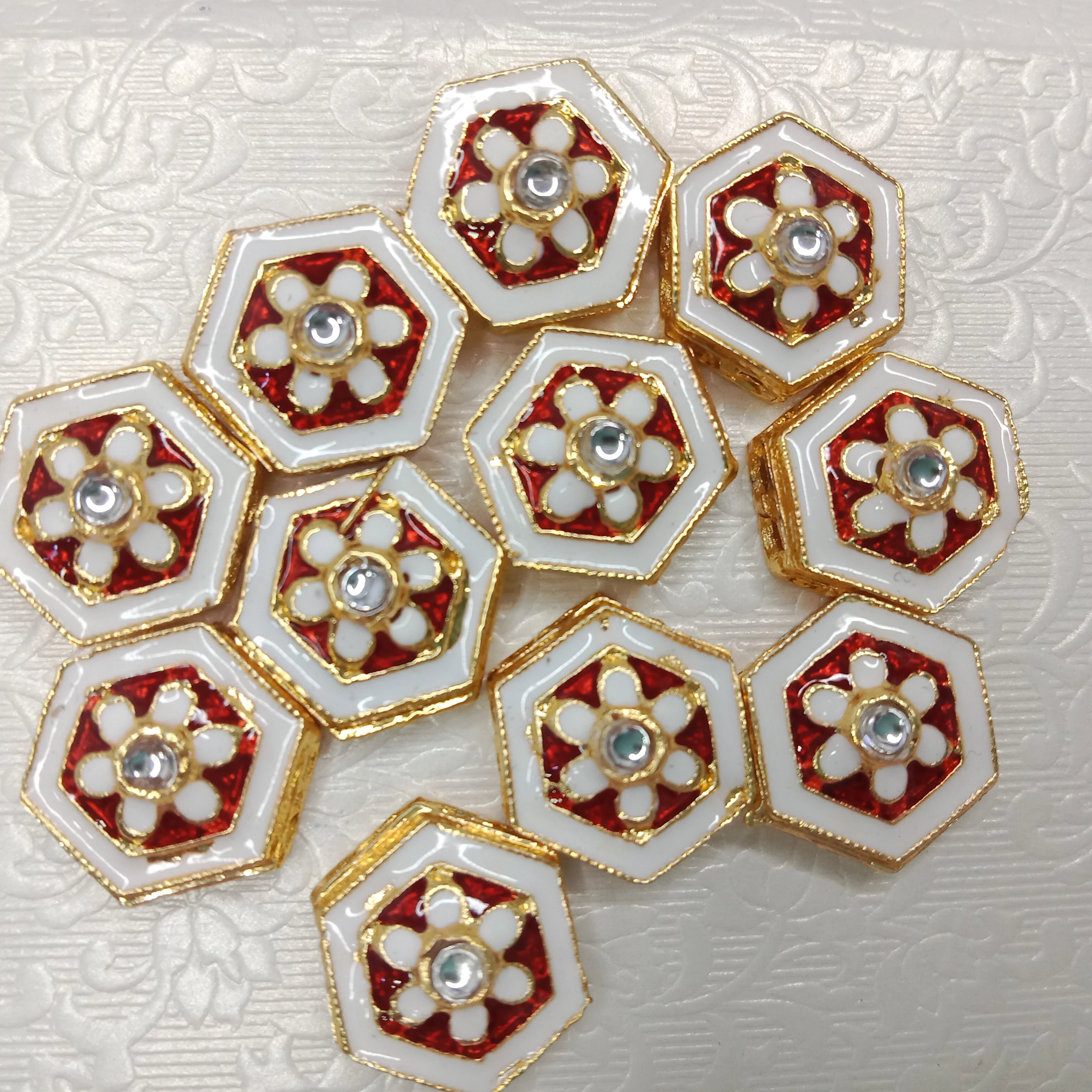 Meenakari kundan connectors 20pcs