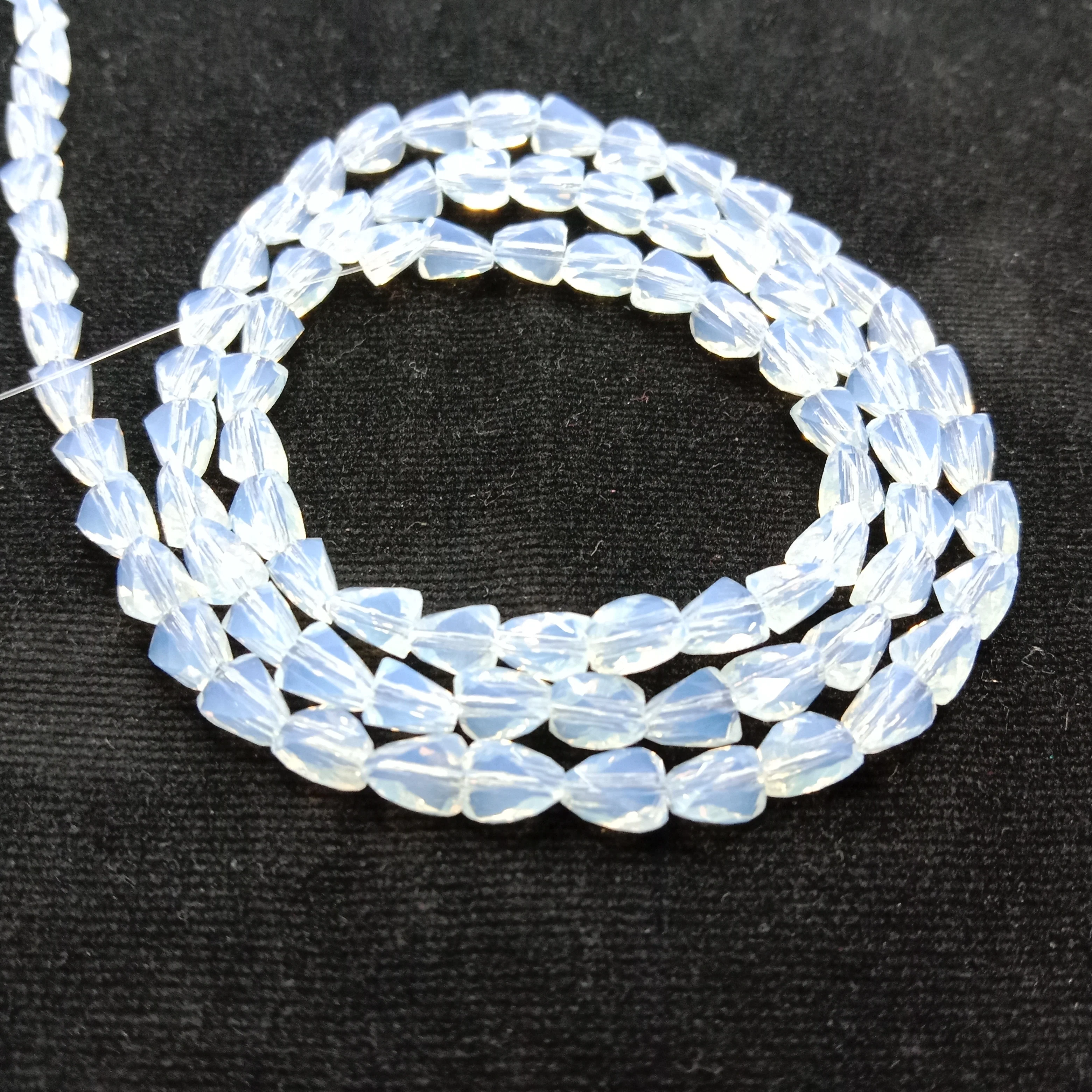 high quality white xcut crystal beads 6mm 1 string