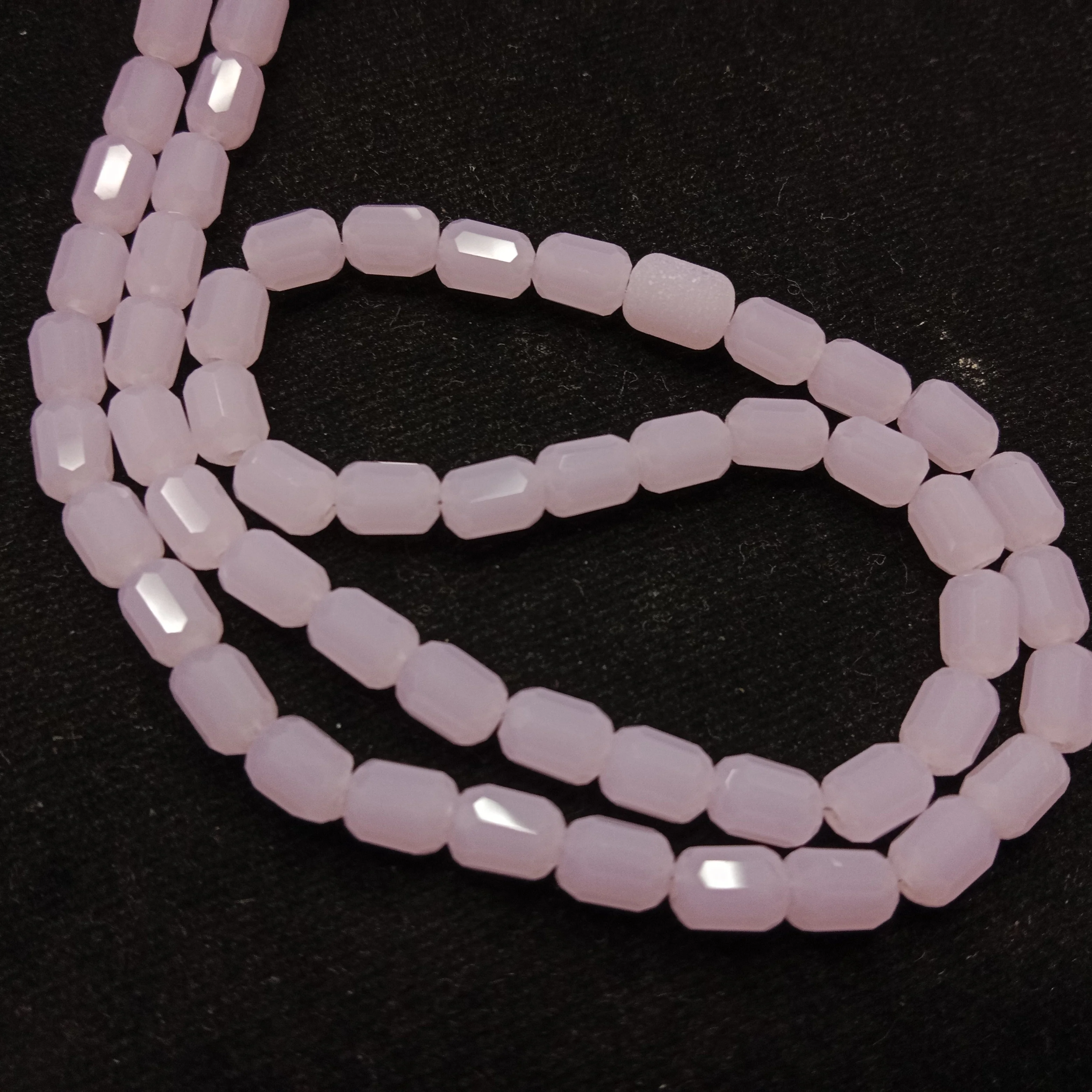 high quality pink cylinder shape crystal beads 5x5mm 1 string
