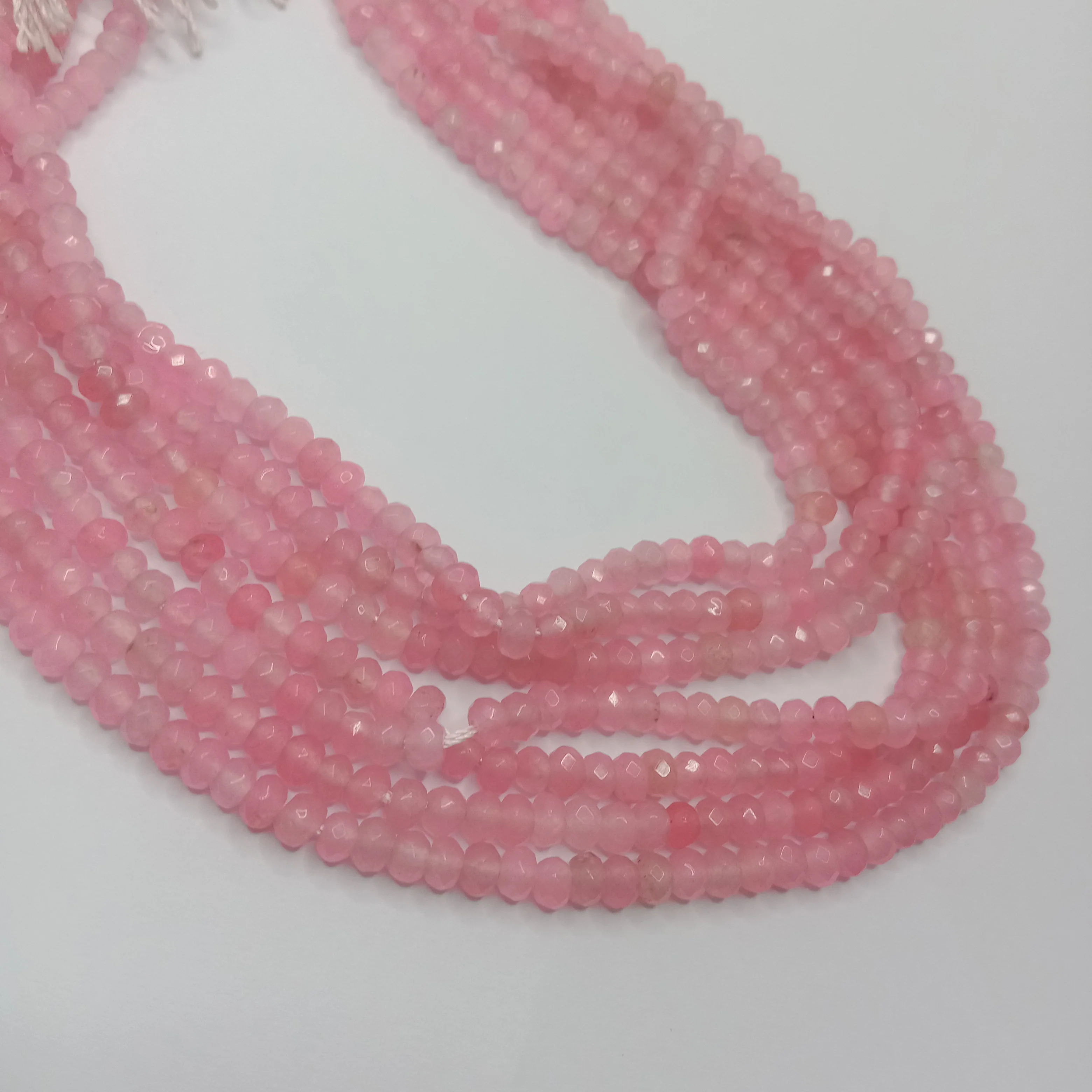 Rose cut's High Quality agate Rondell Beads 4 mm 1 string
