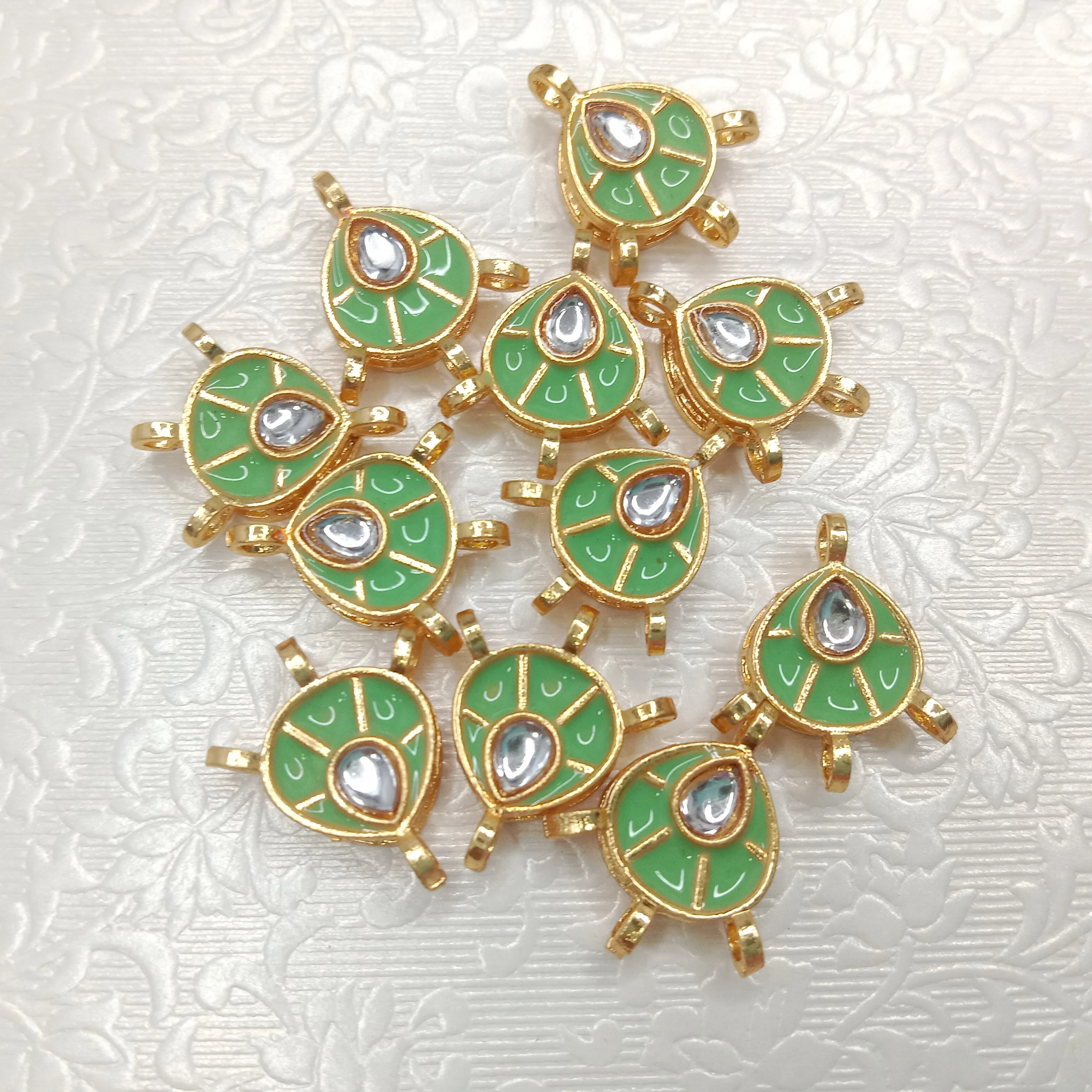 Meenakari kundan connectors 20pcs