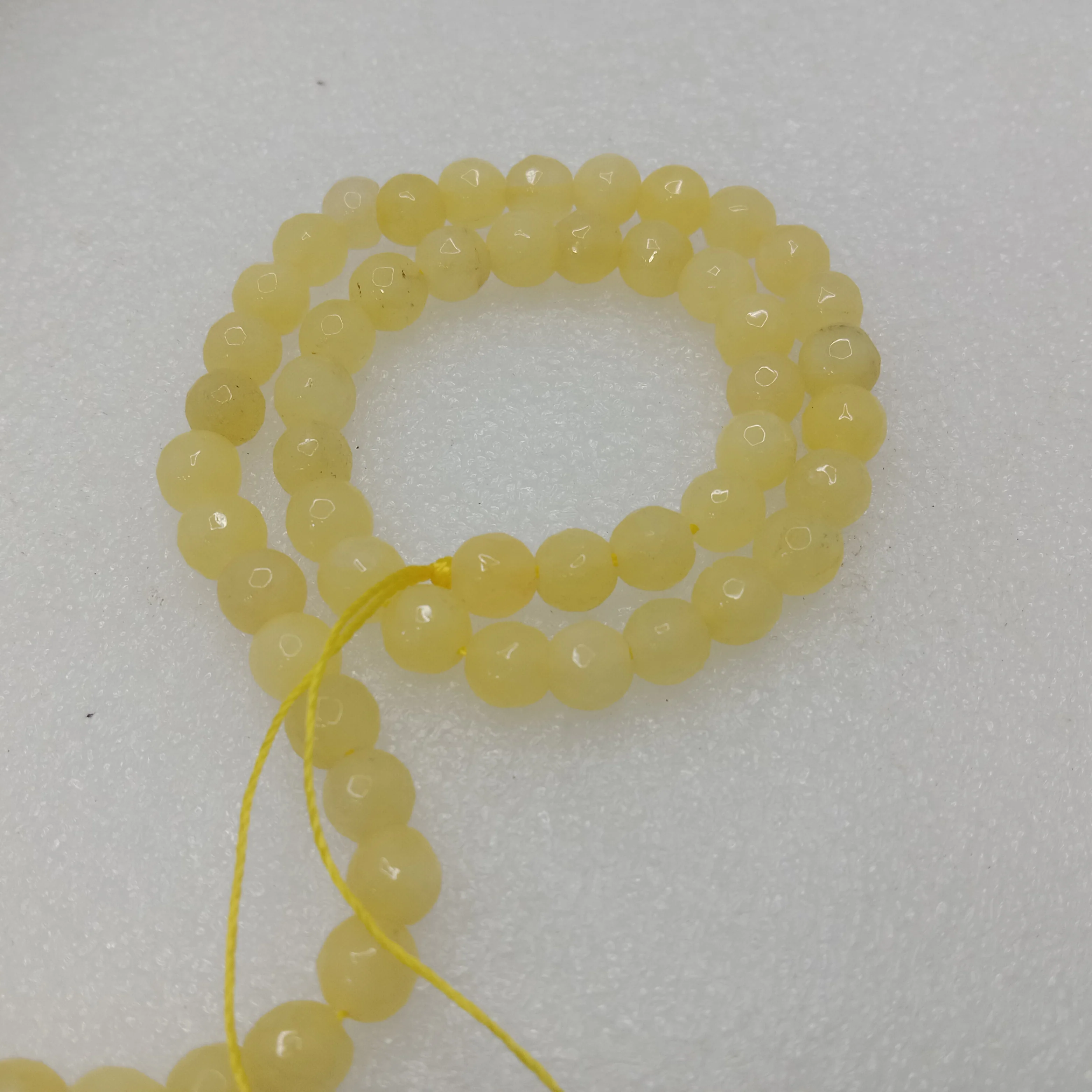 Lemon yellow High Quality agate Round Beads 6mm 1 string(60pcs)