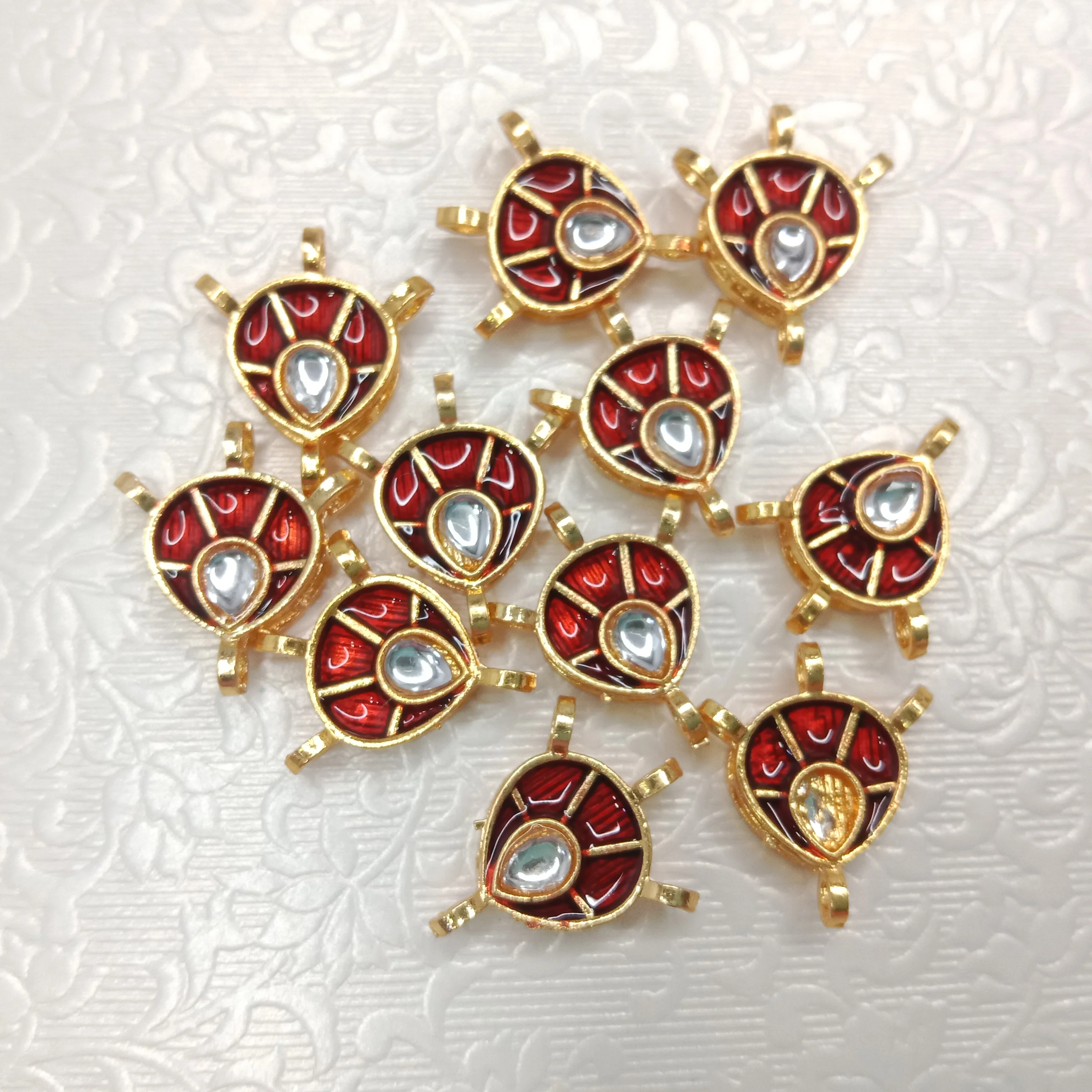 Meenakari kundan connectors 20pcs