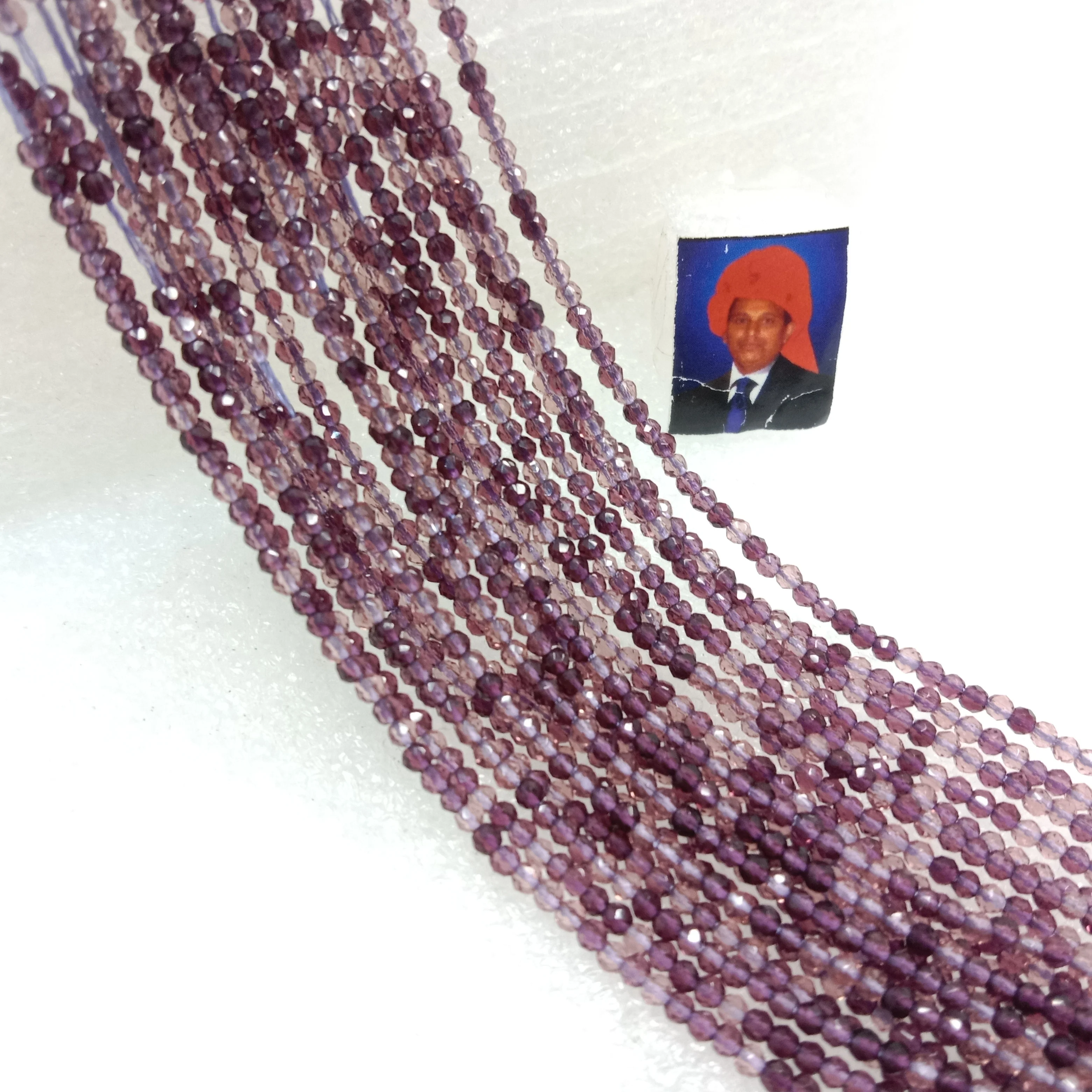high quality purple shade hydro beads 2mm 1 string