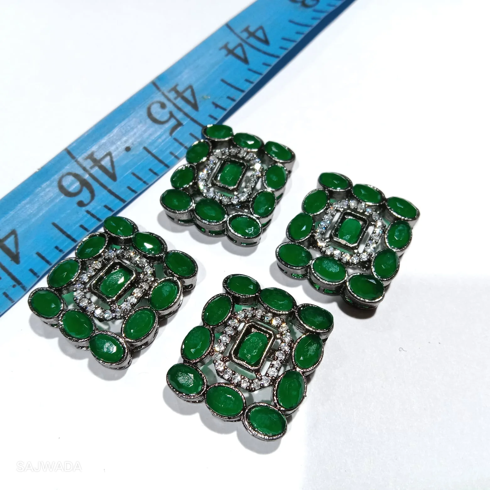 Dark green square shape (4pcs)high quality AD connectors(5cm)