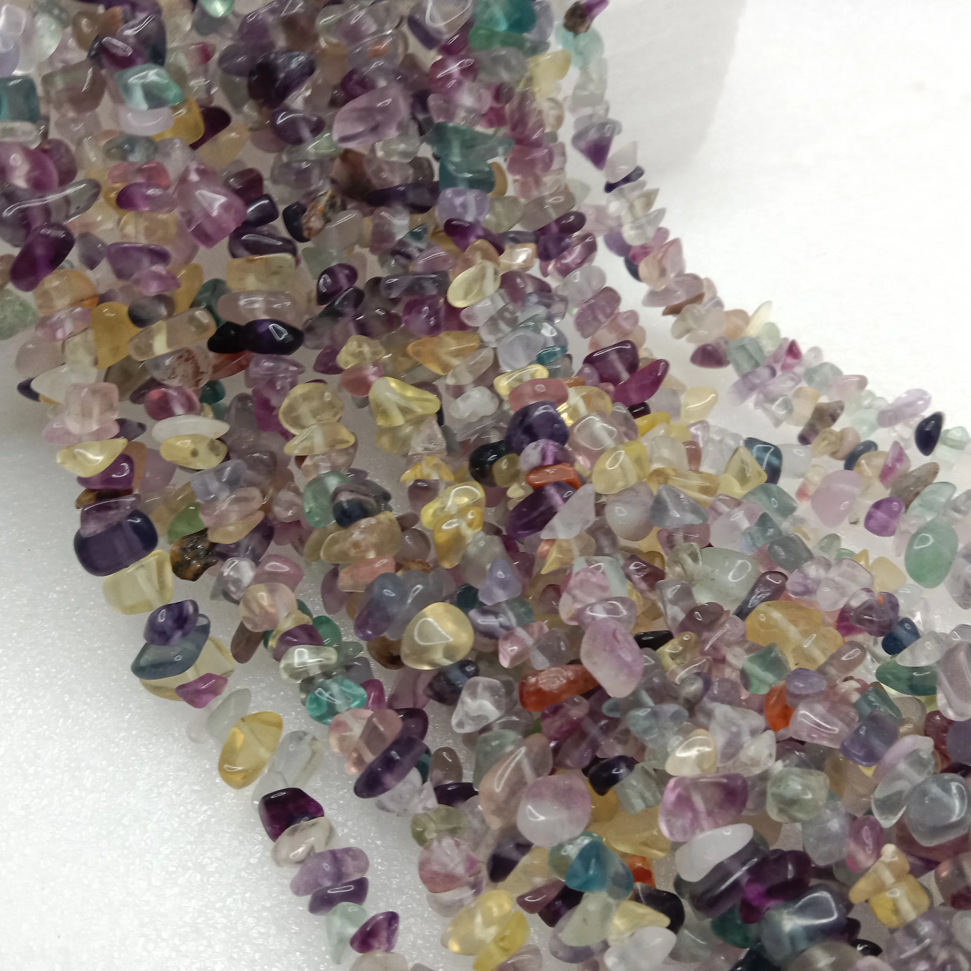 Natural stone Uncut stone beads 1 string