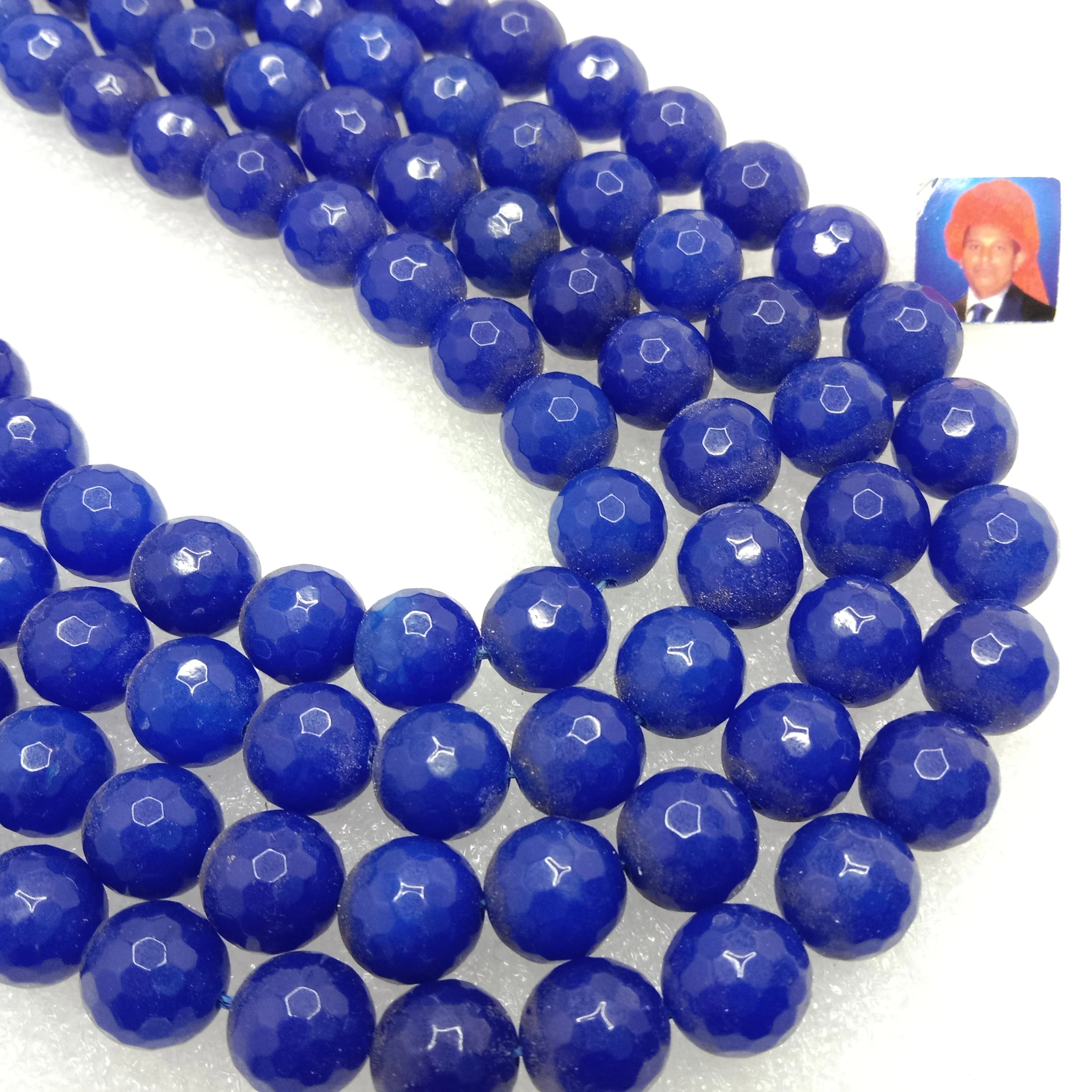 Navy blue high quality agate beads 12mm 1 string