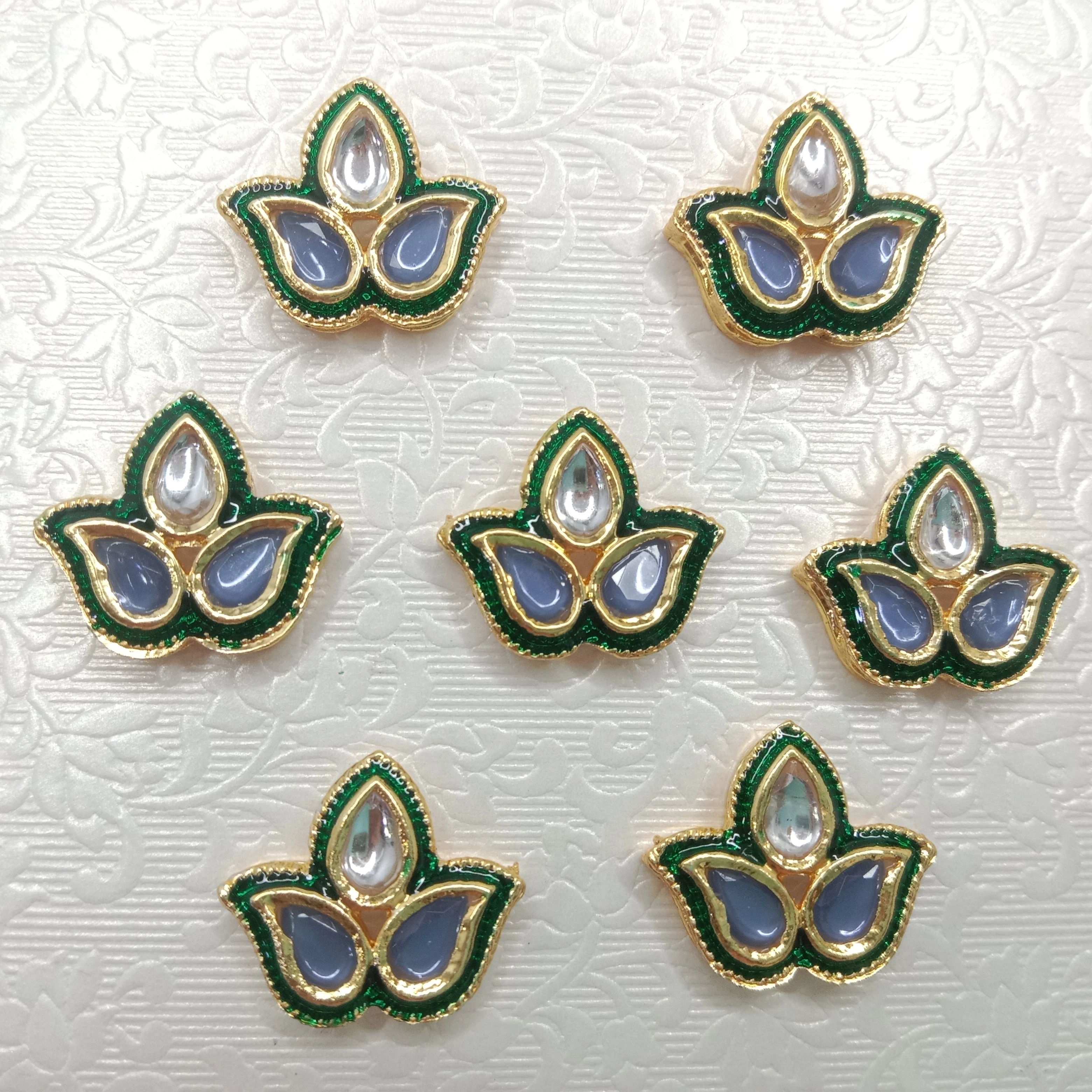 Meenakari kundan connectors 20pcs