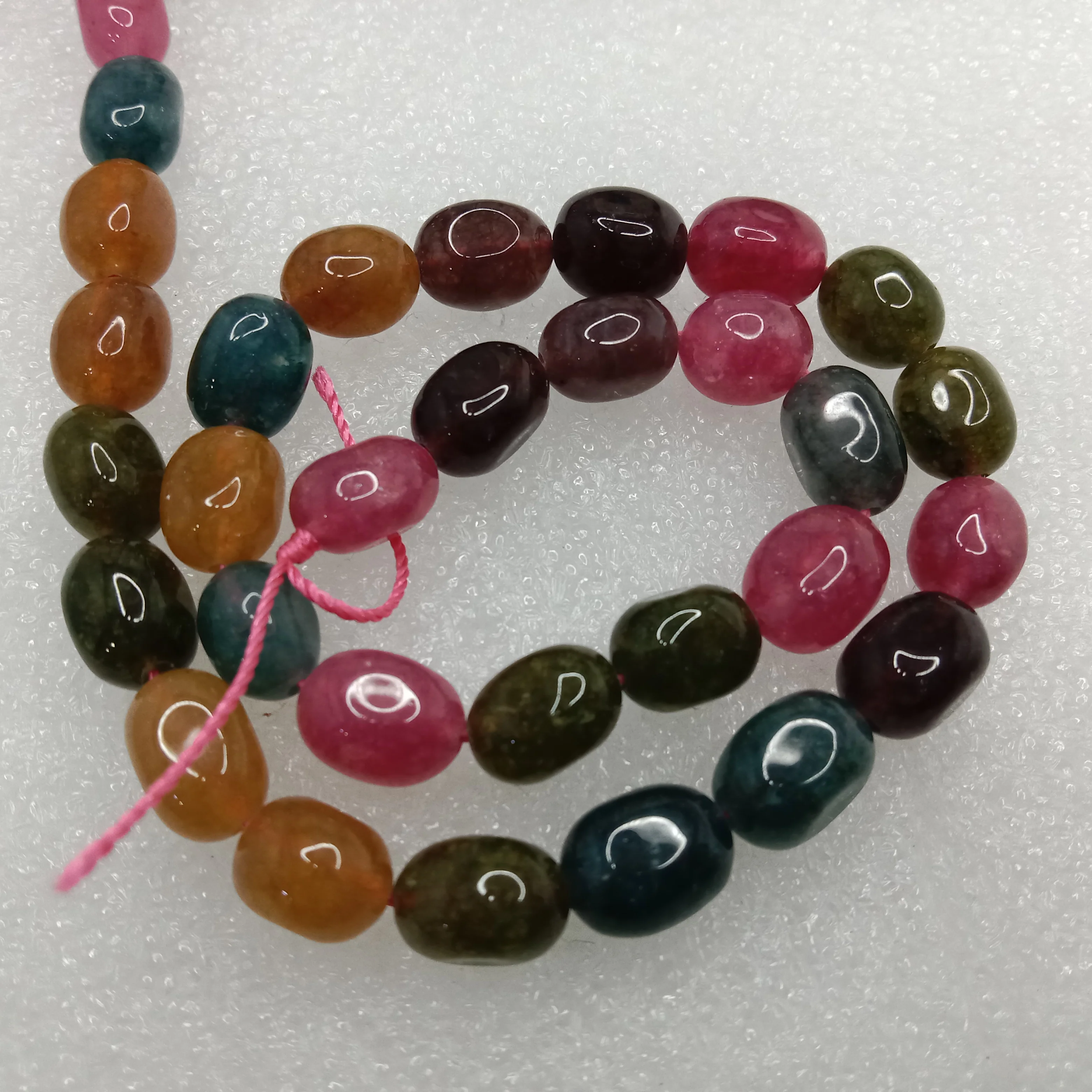 Multi colour High quality tumble duldul stone beads 1 string
