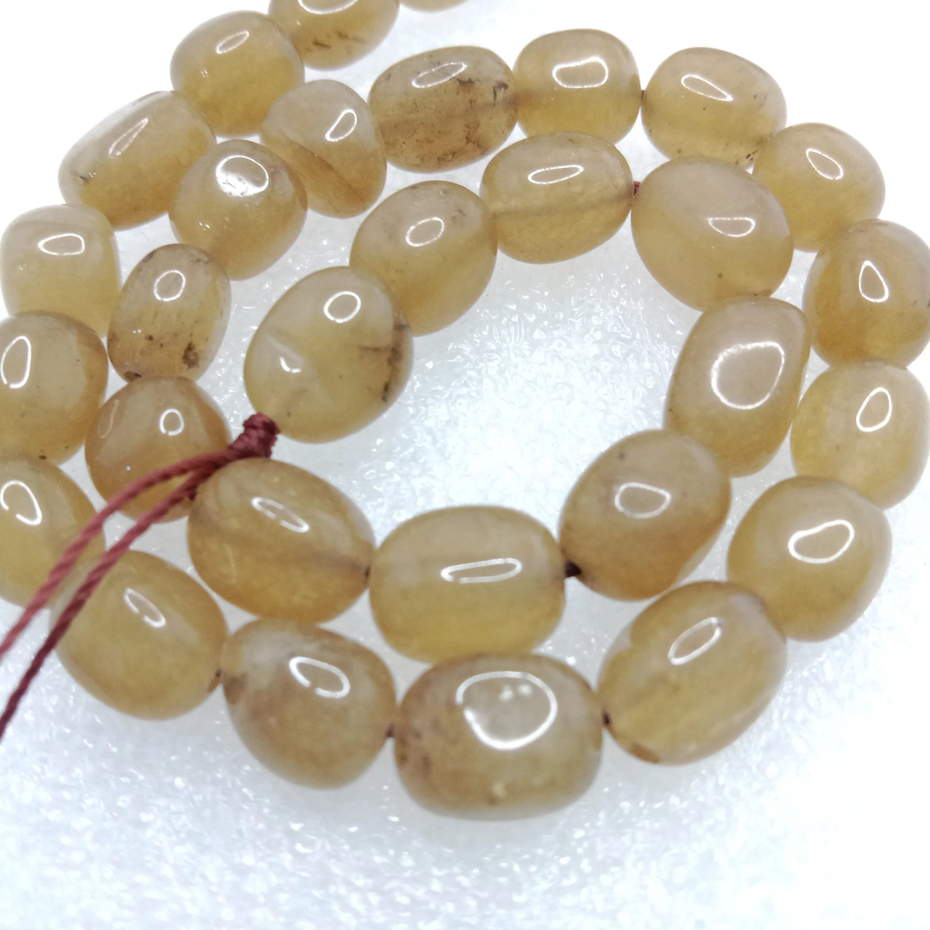 Brown High quality tumble stone beads 1 string(8x4mm)