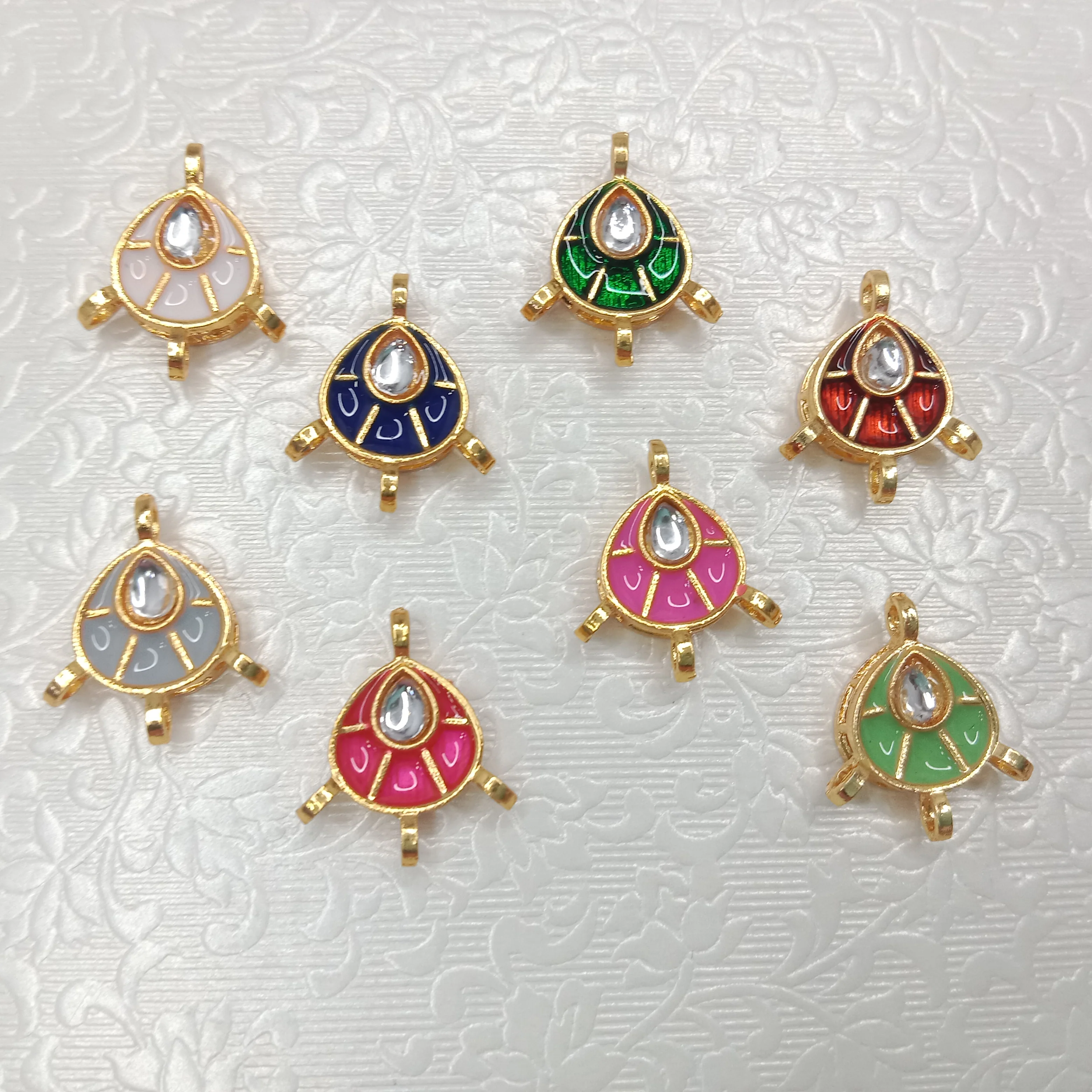 Meenakari kundan connectors 20pcs