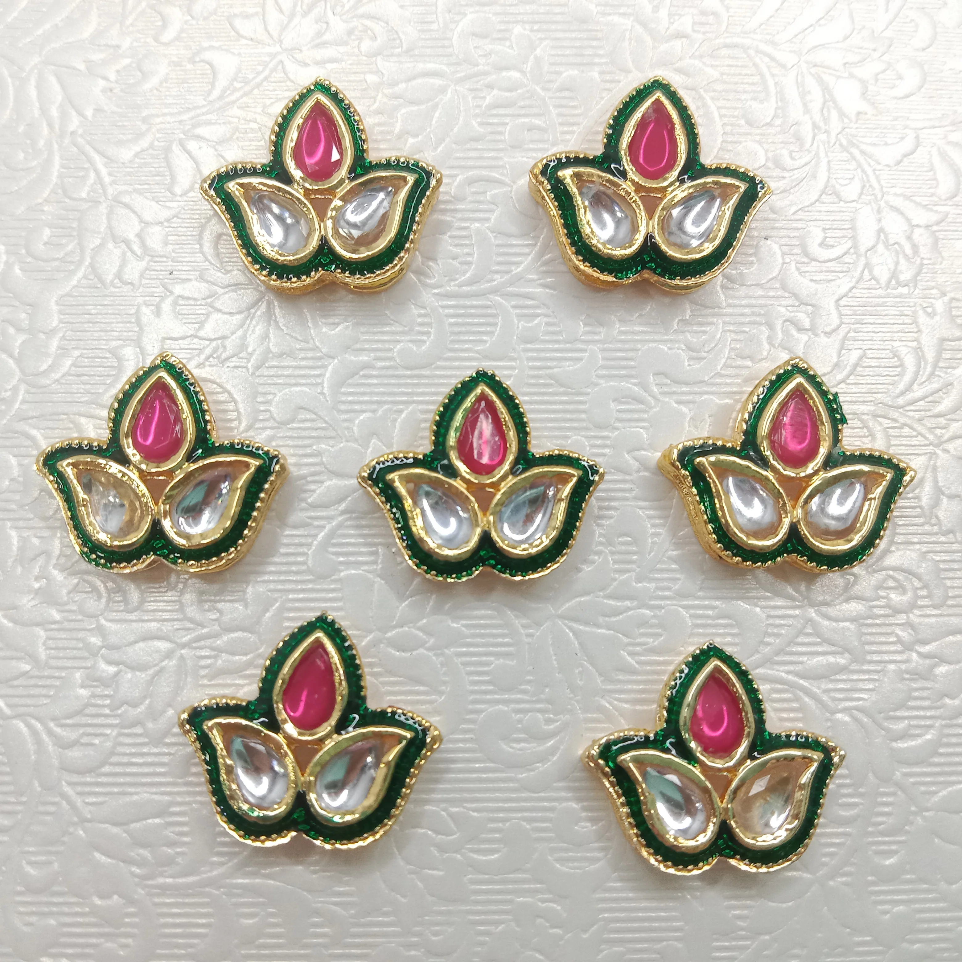 Meenakari kundan connectors 20pcs