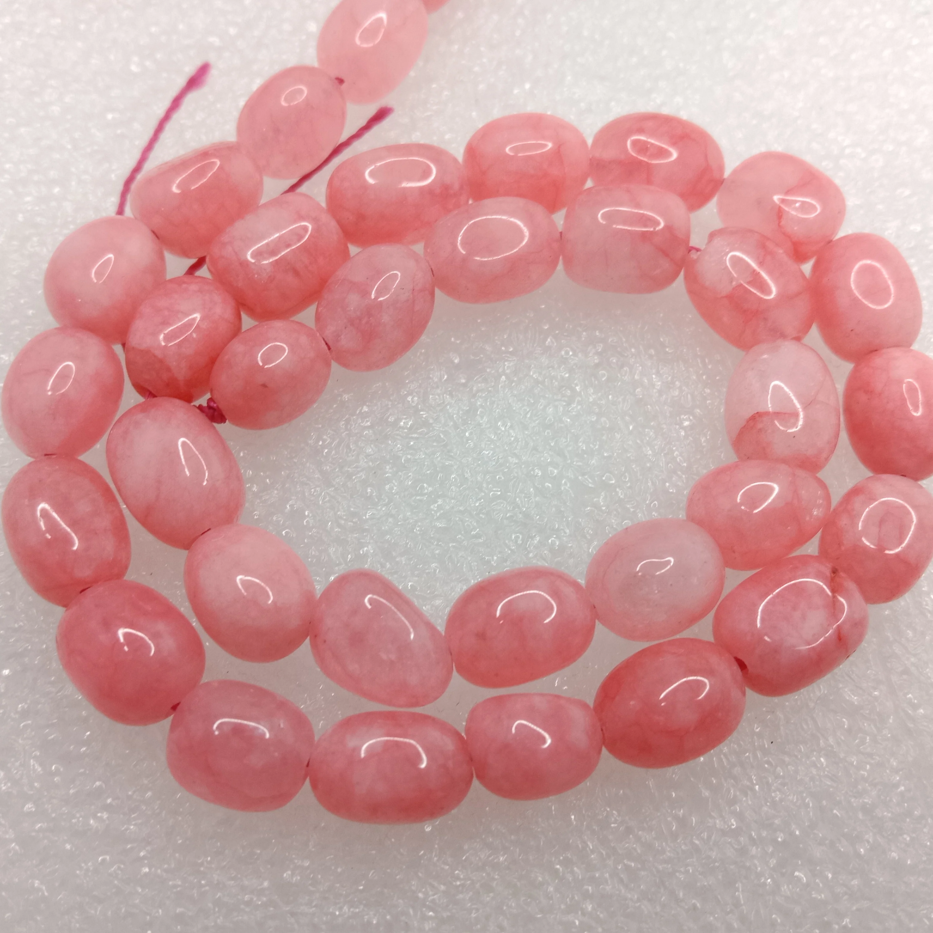 Rose quartz High quality tumble stone beads 1 string(8x11mm)