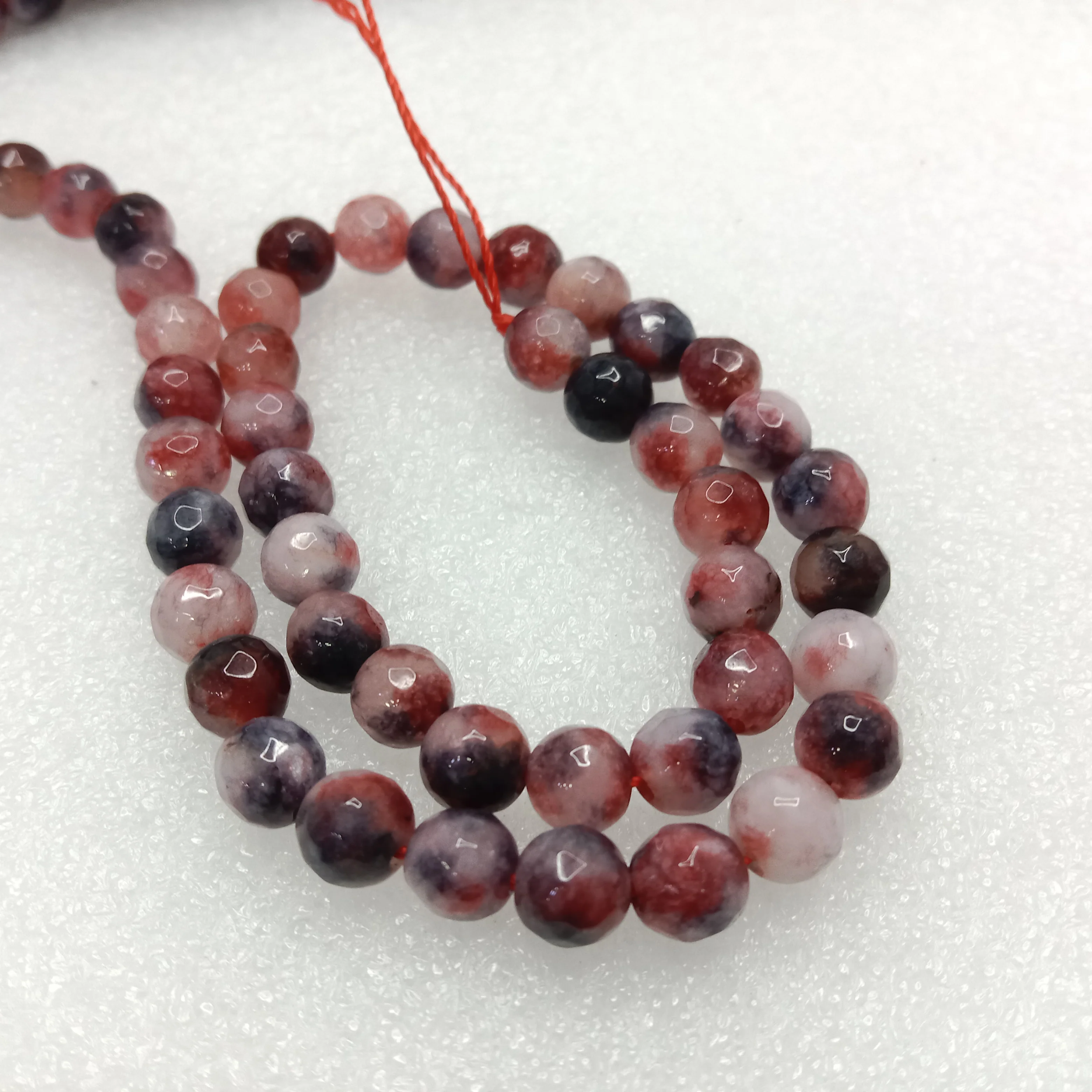 Shaded pink High Quality agate Round Beads 6mm 1 string(60pcs)