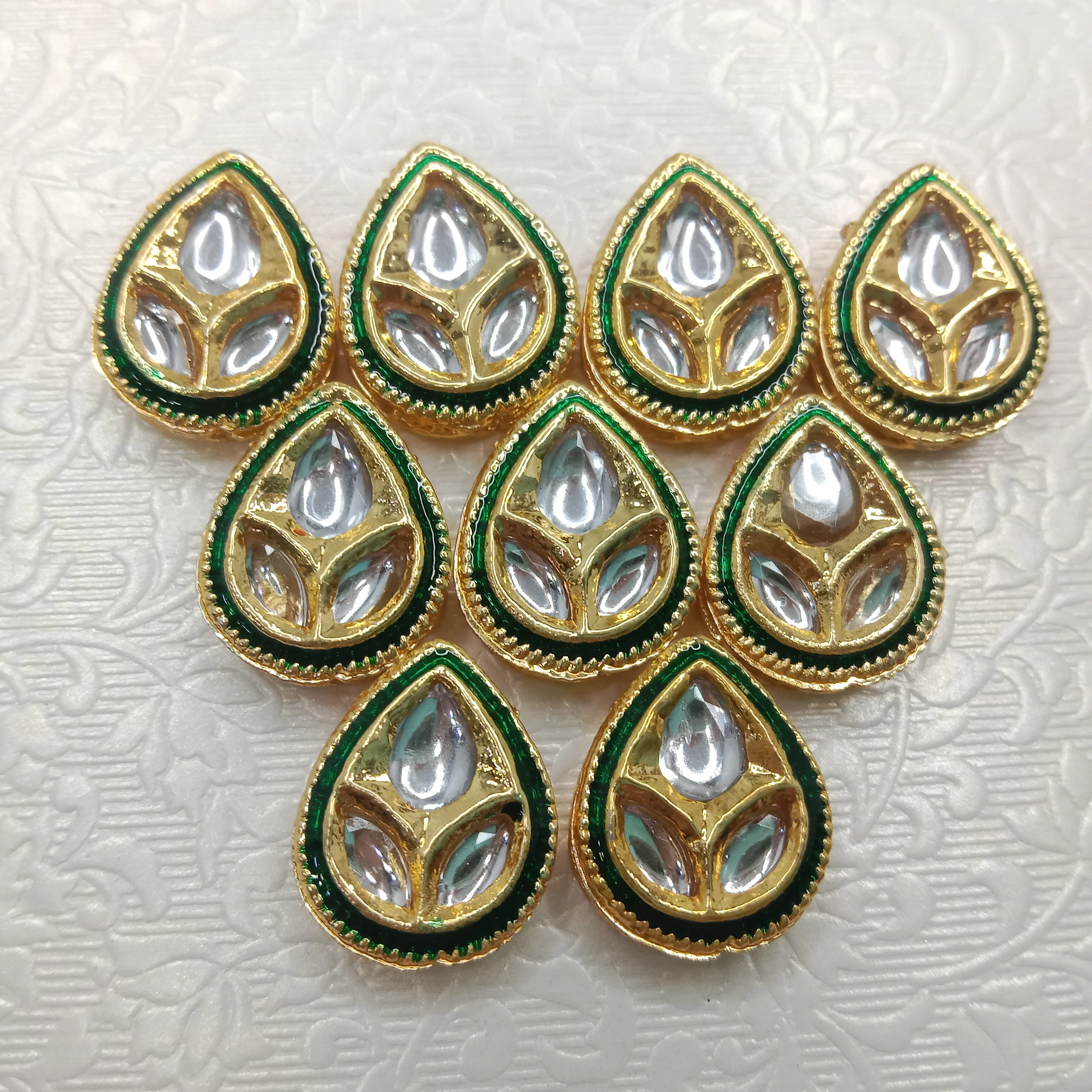 Meenakari kundan connectors  20pcs