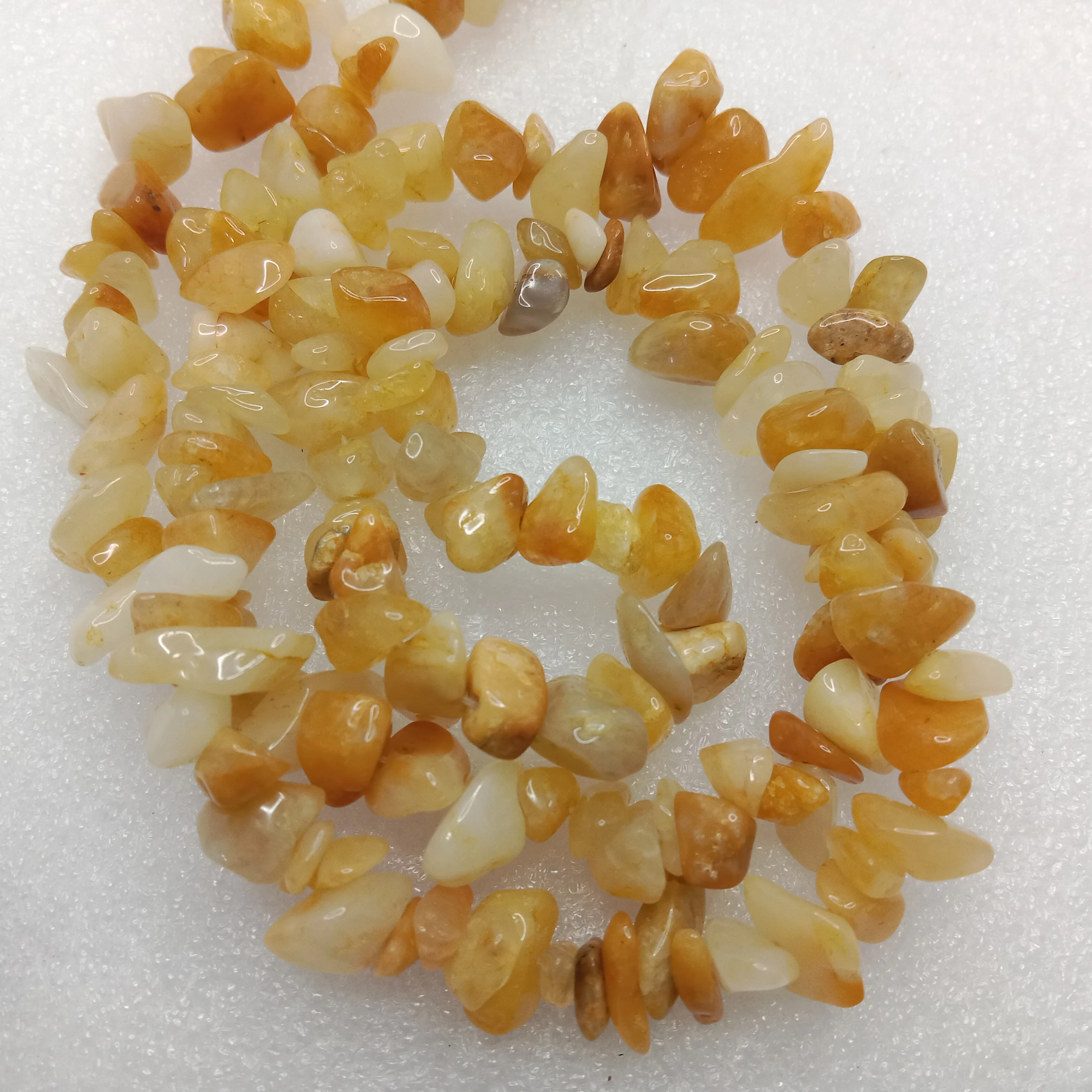 Yellow aventurine Uncut stone beads 1 string