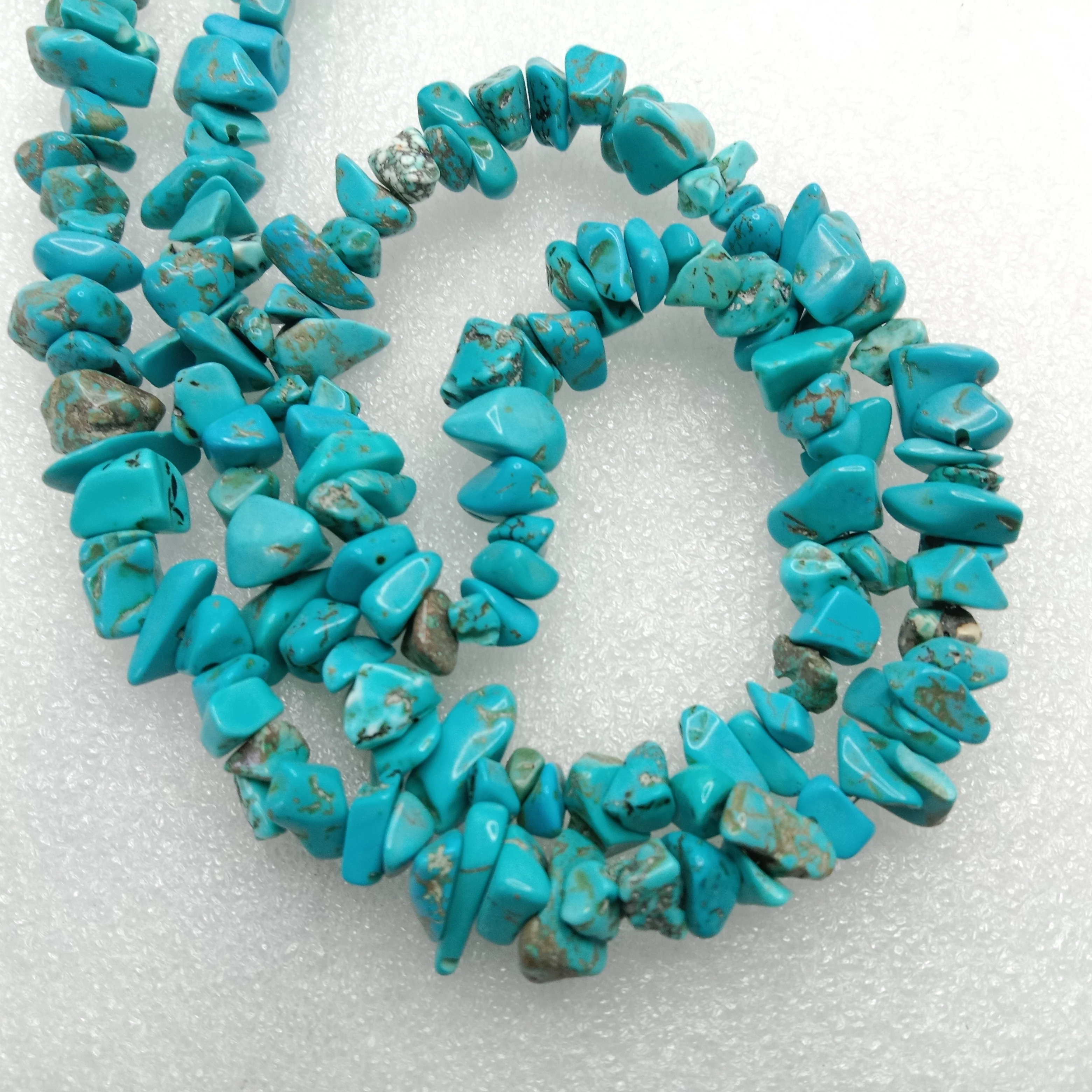 turquoise Uncut stone beads 1 string