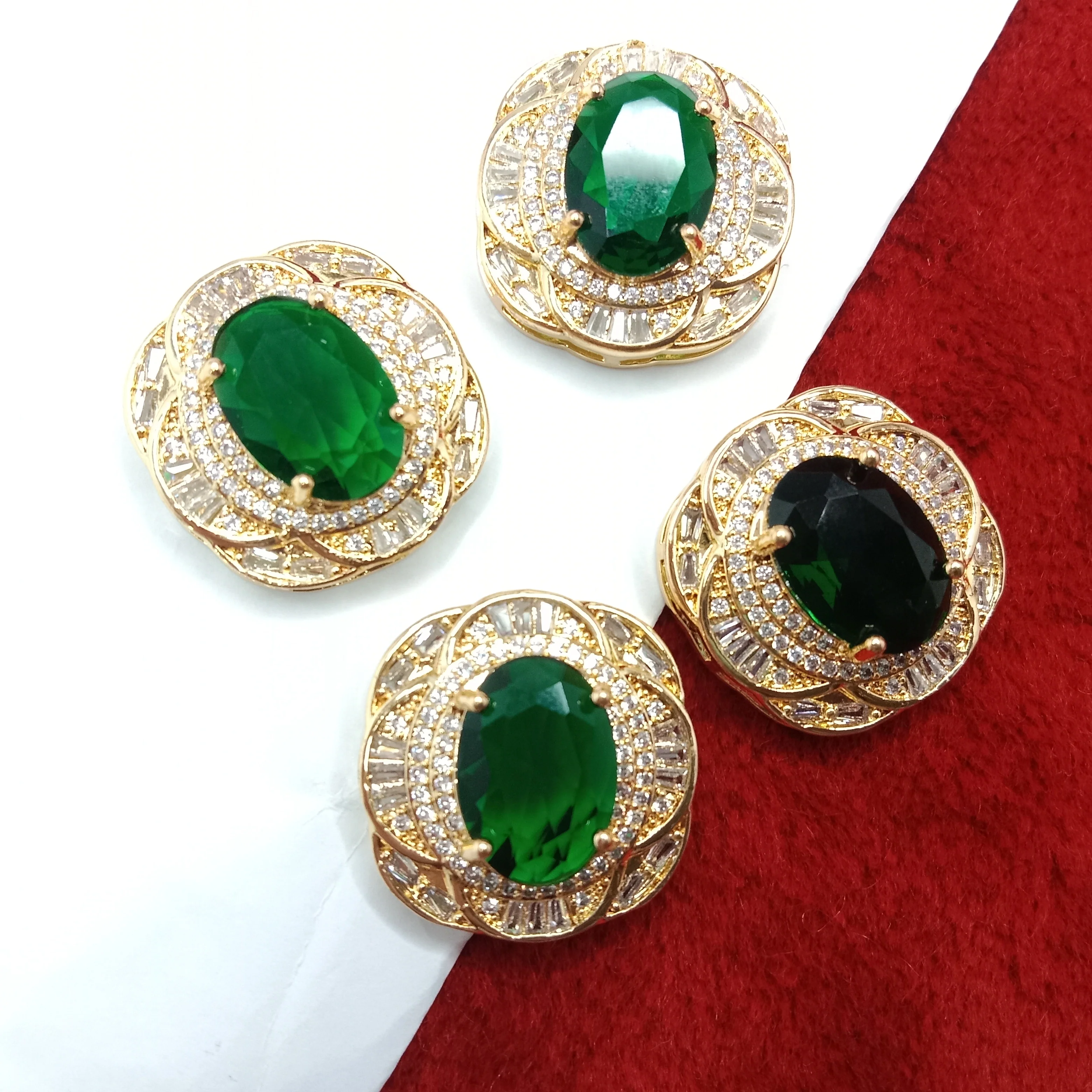 High quality dark green colour AD connectors 22mm (2cm) (2pcs)