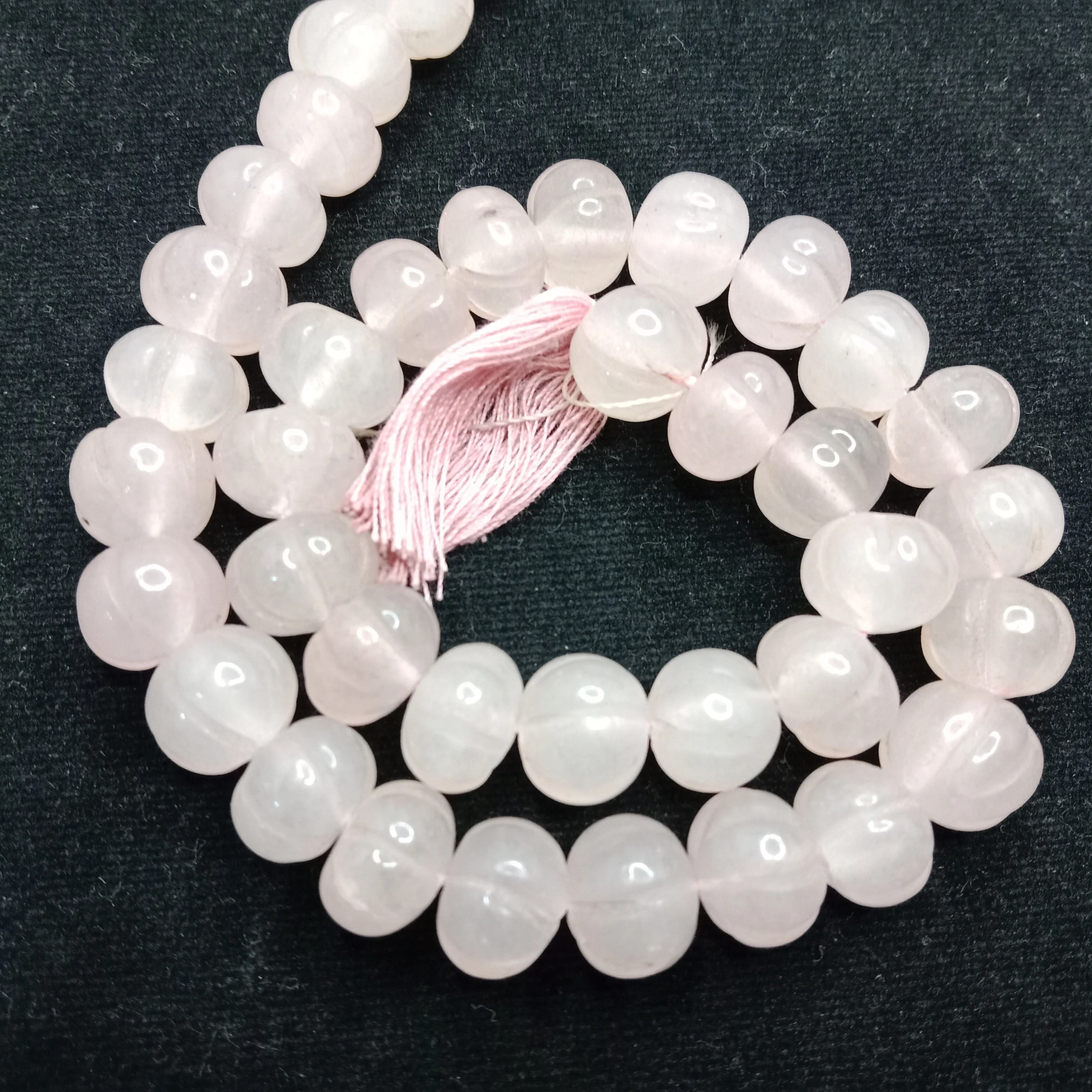Light pink high quality pumpkin beads 10mm 1 string