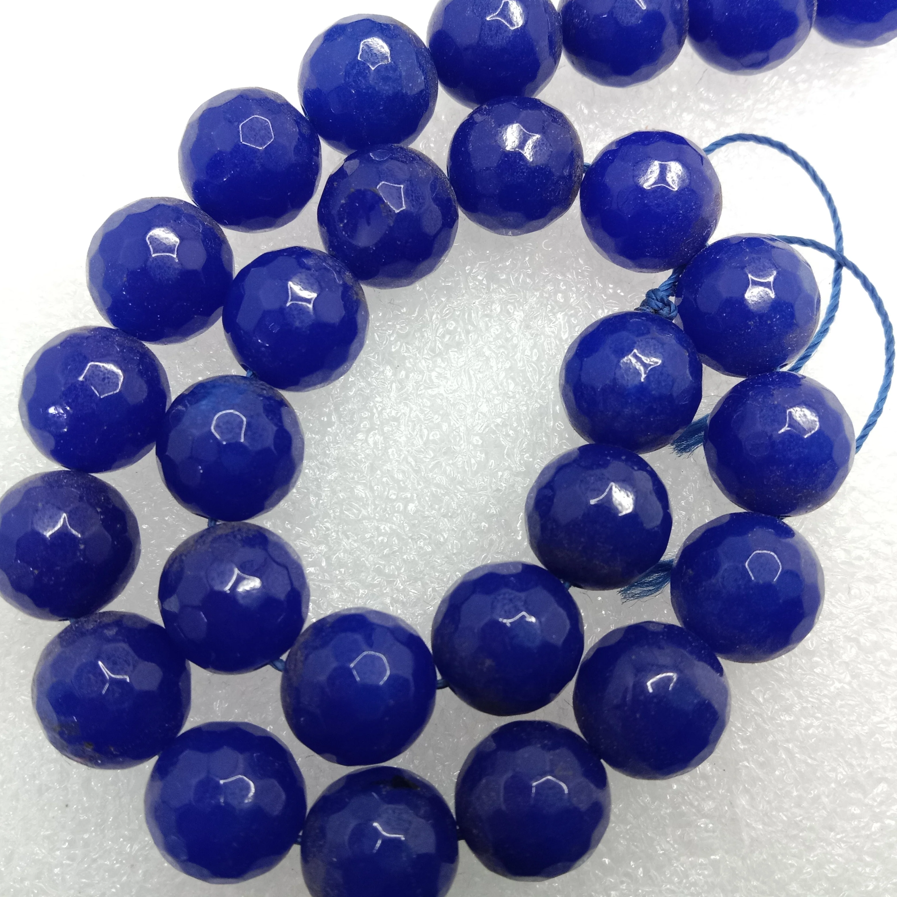 Navy blue high quality agate beads 12mm 1 string