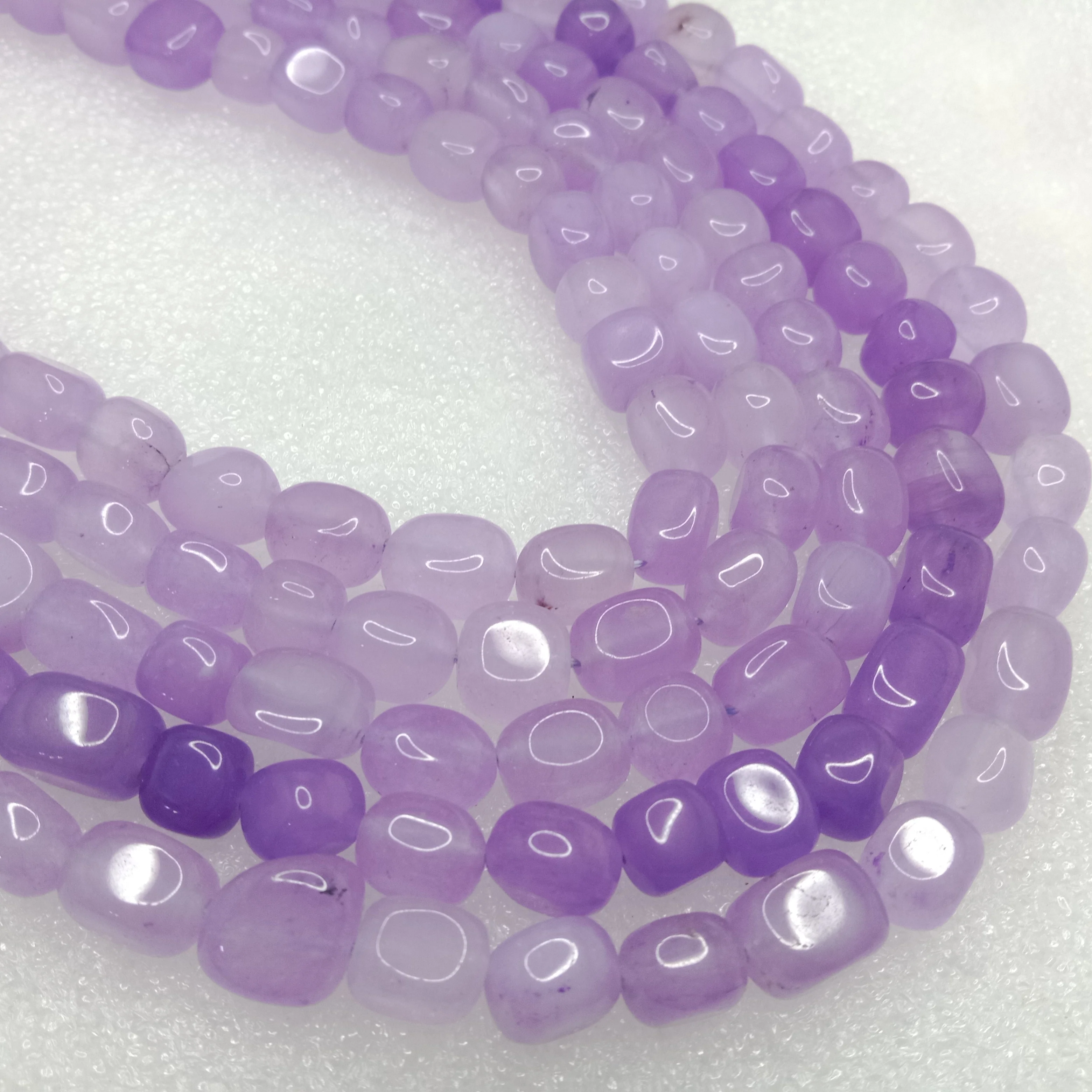 Lavender jade High quality tumble stone beads 1 string